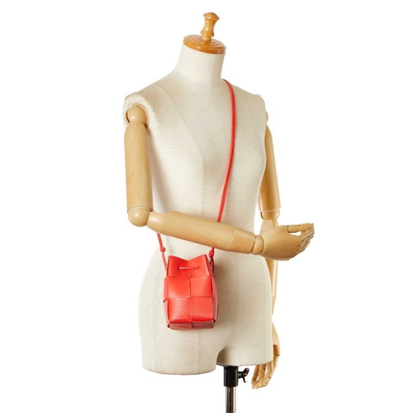 Bottega Veneta Intrecciato, Red, Leather, shoulder