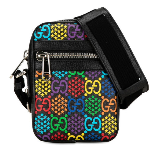 Gucci Psychedelic, Black, Canvas, shoulder