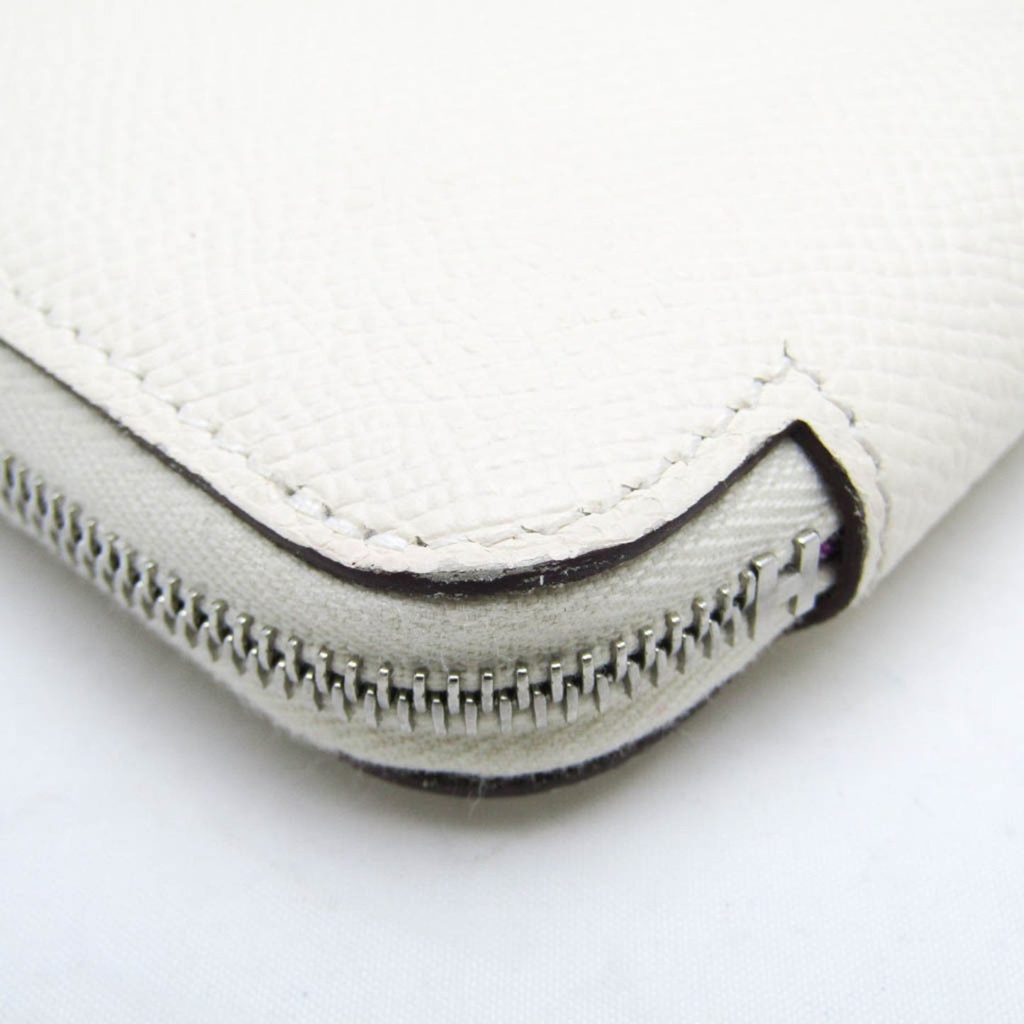 Hermès Silk'In, White, Leather, wallet