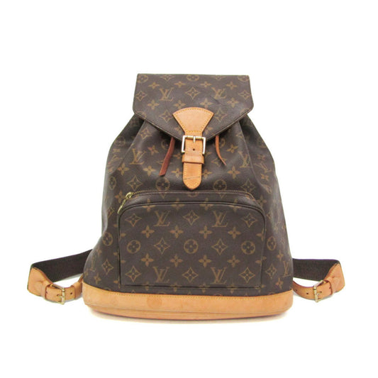 Louis Vuitton Montsouris GM, Brown, Canvas, backpack