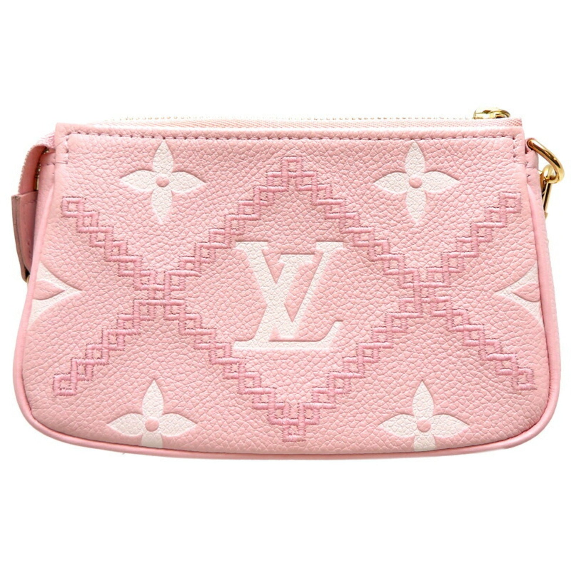 Louis Vuitton Pochette Accessoire, Pink, Leather, shoulder