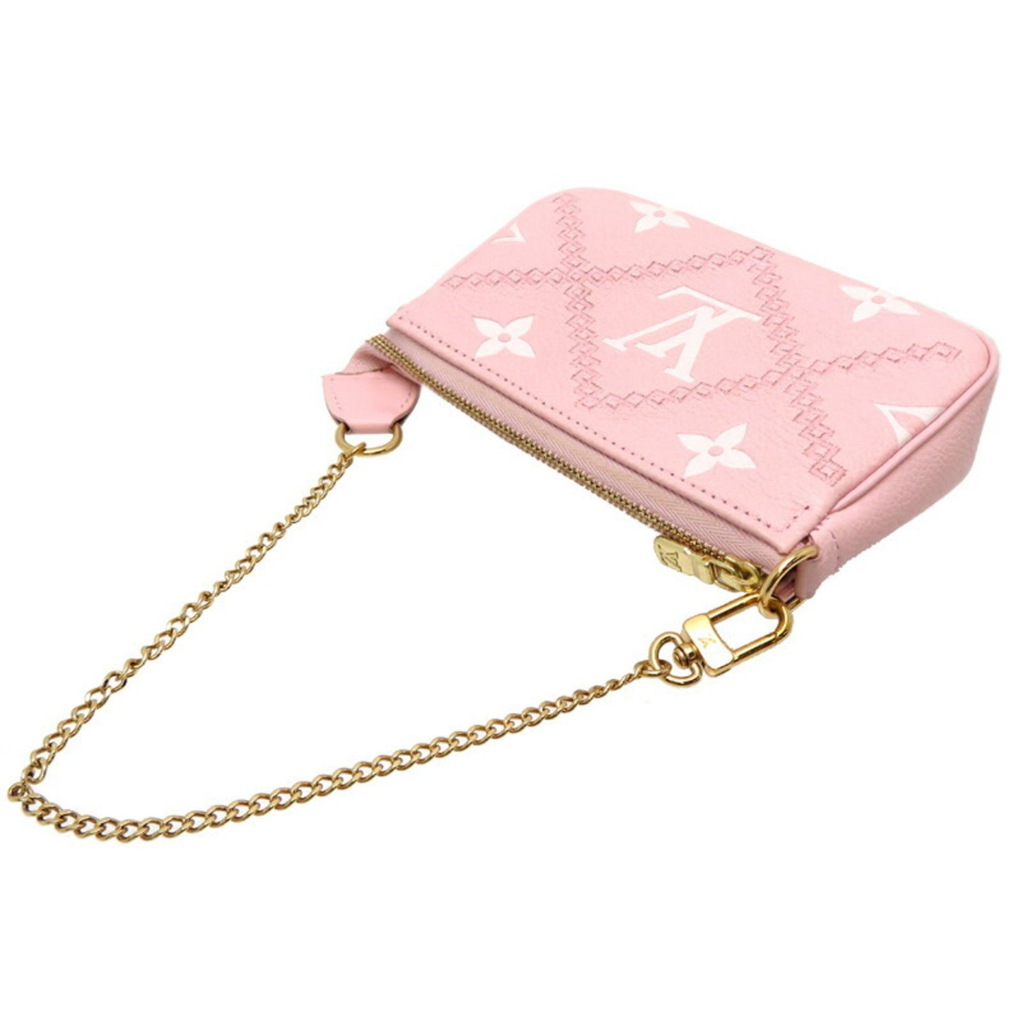 Louis Vuitton Pochette Accessoire, Pink, Leather, shoulder