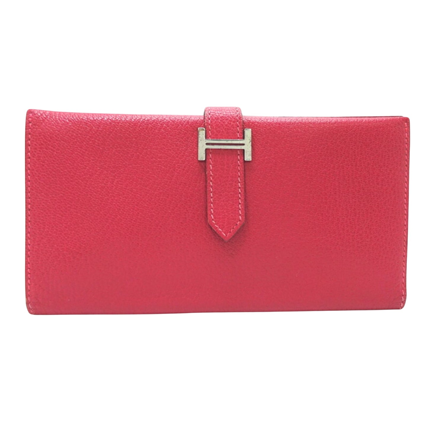 Hermès Béarn, Red, Leather, wallet