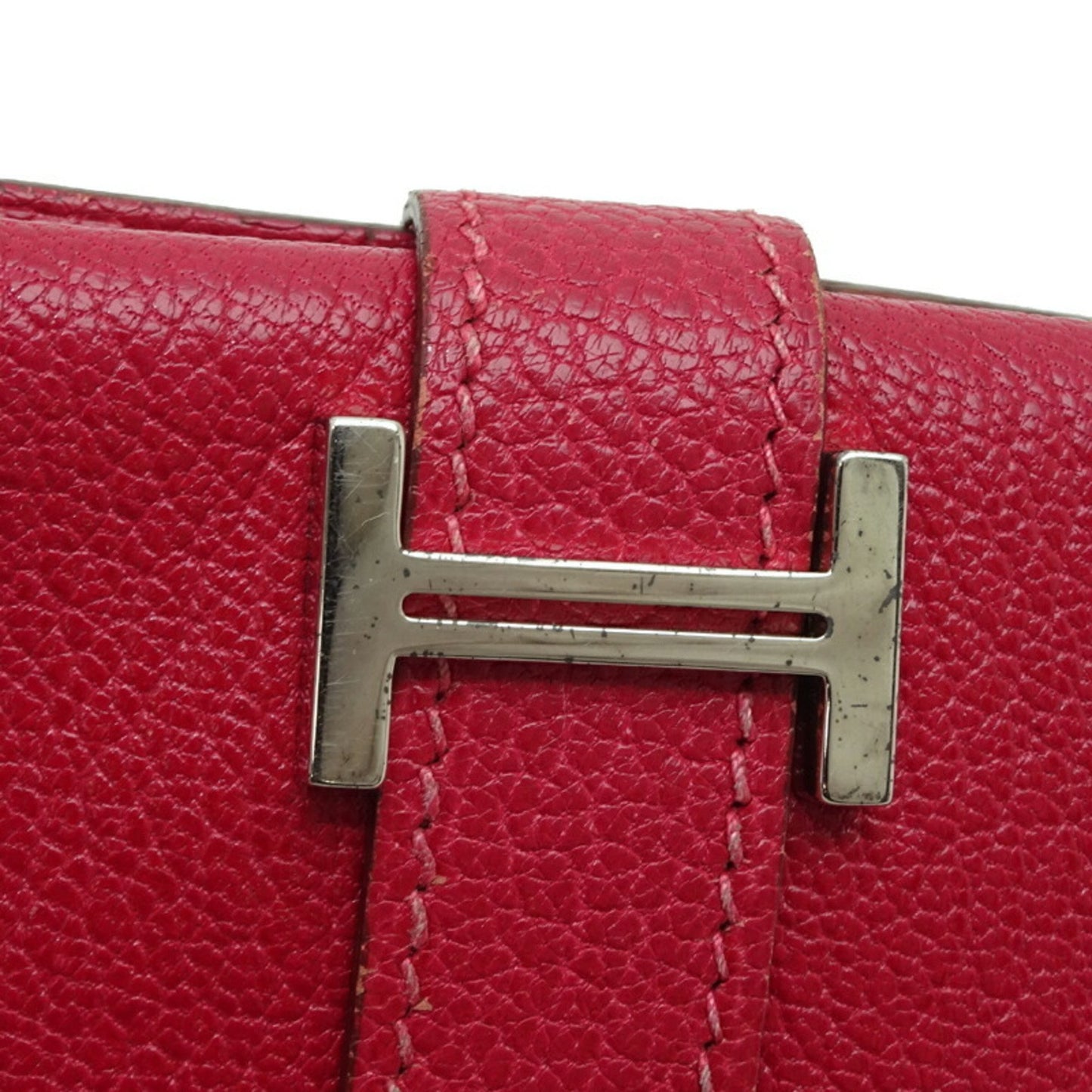 Hermès Béarn, Red, Leather, wallet