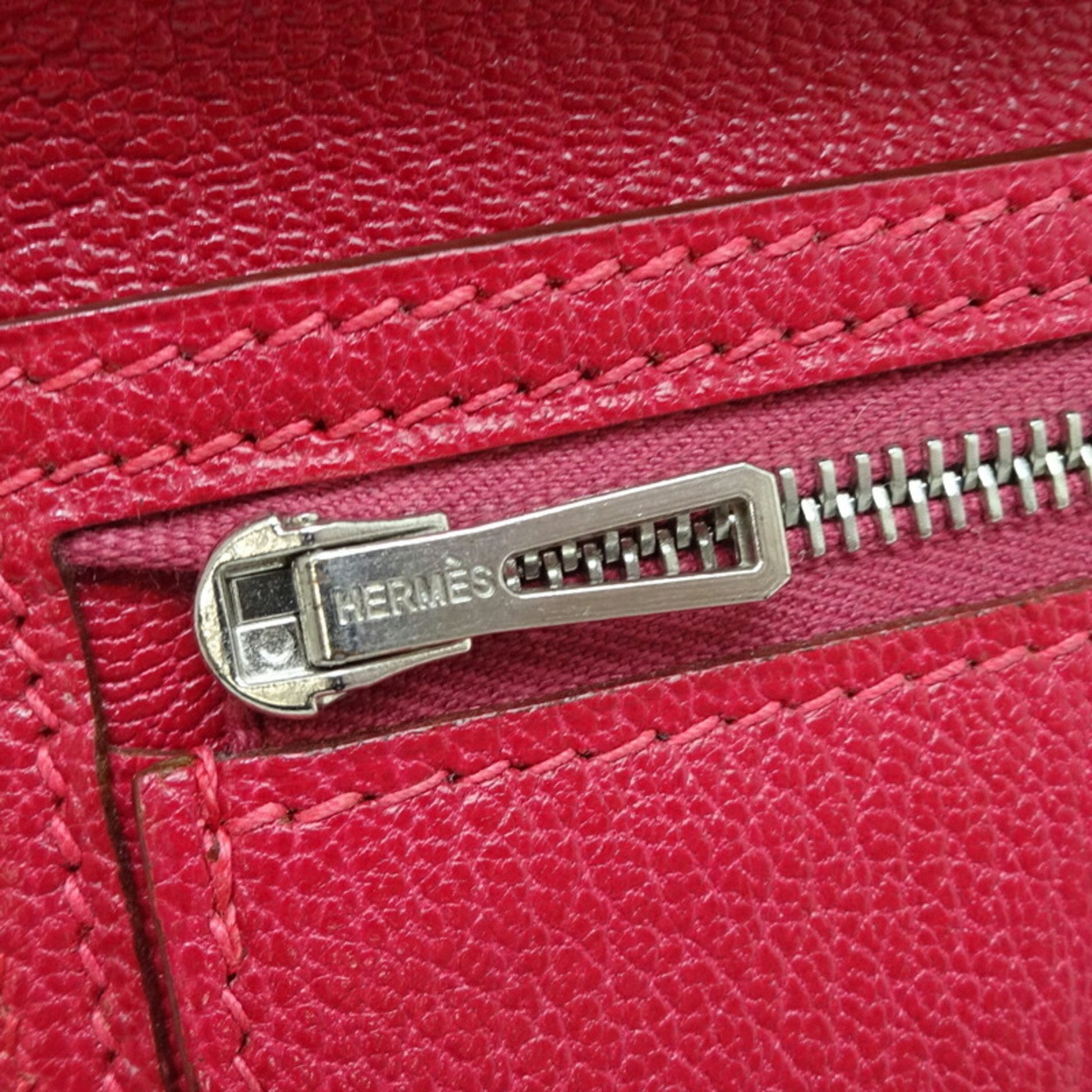 Hermès Béarn, Red, Leather, wallet