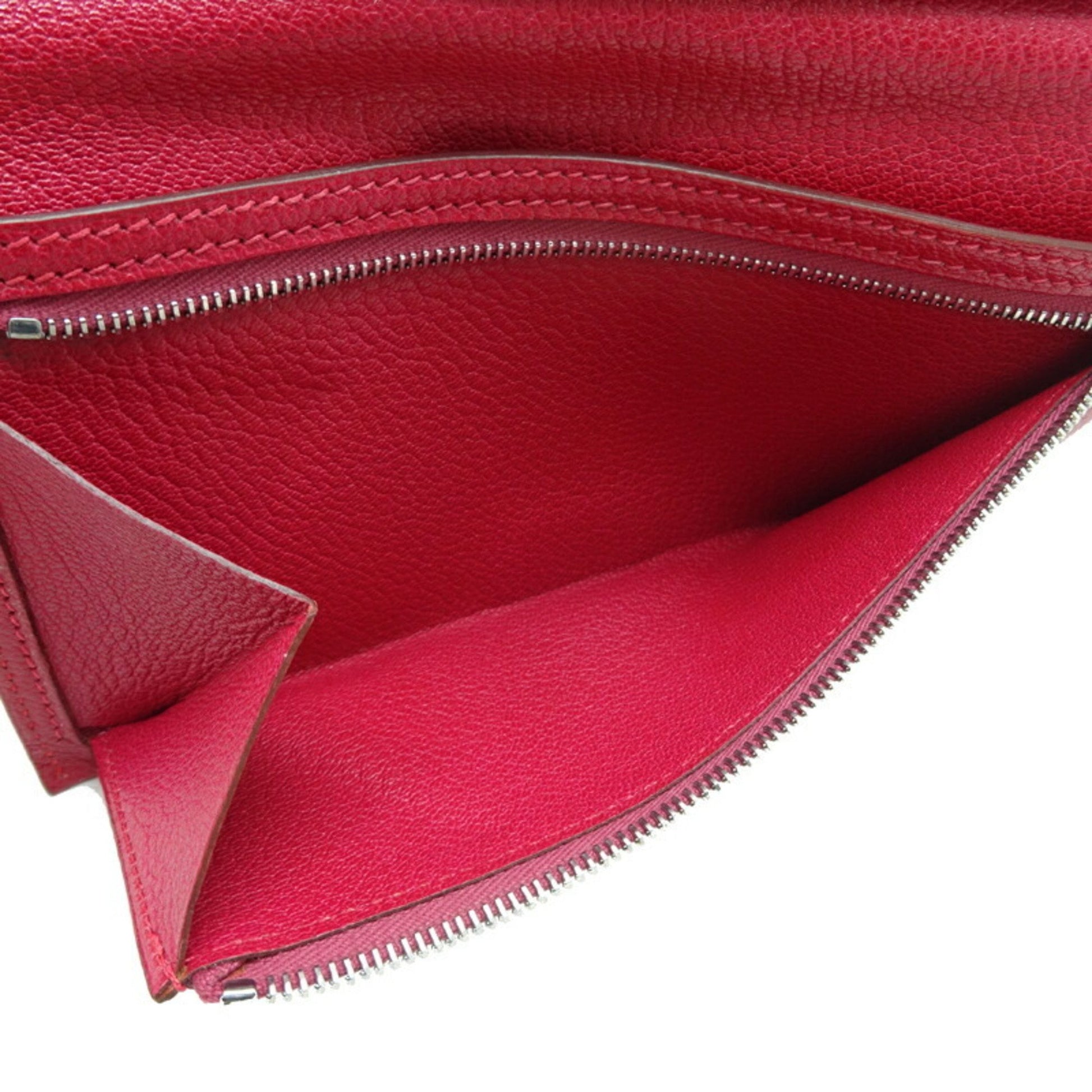 Hermès Béarn, Red, Leather, wallet