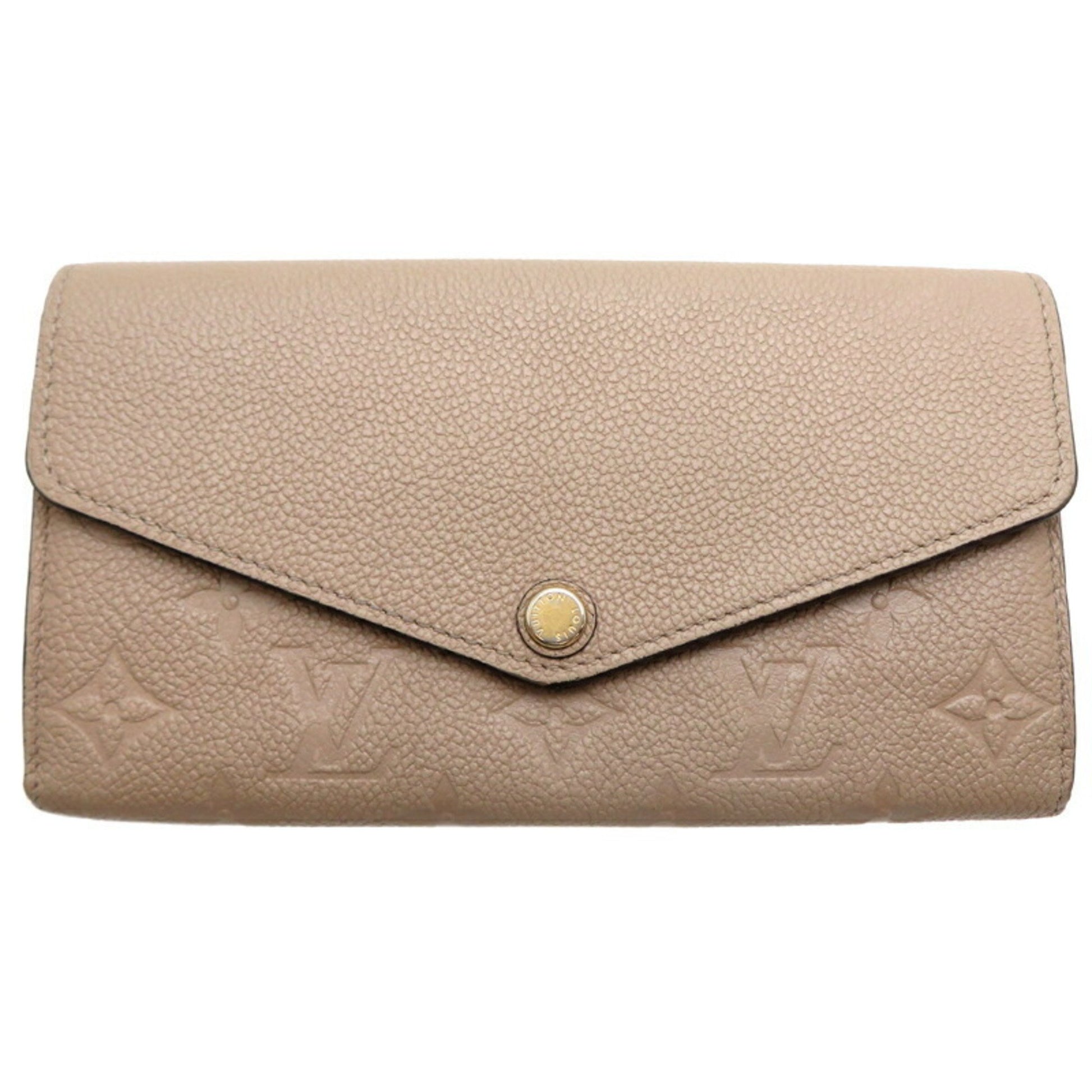 Louis Vuitton Sarah, Beige, Leather, wallet