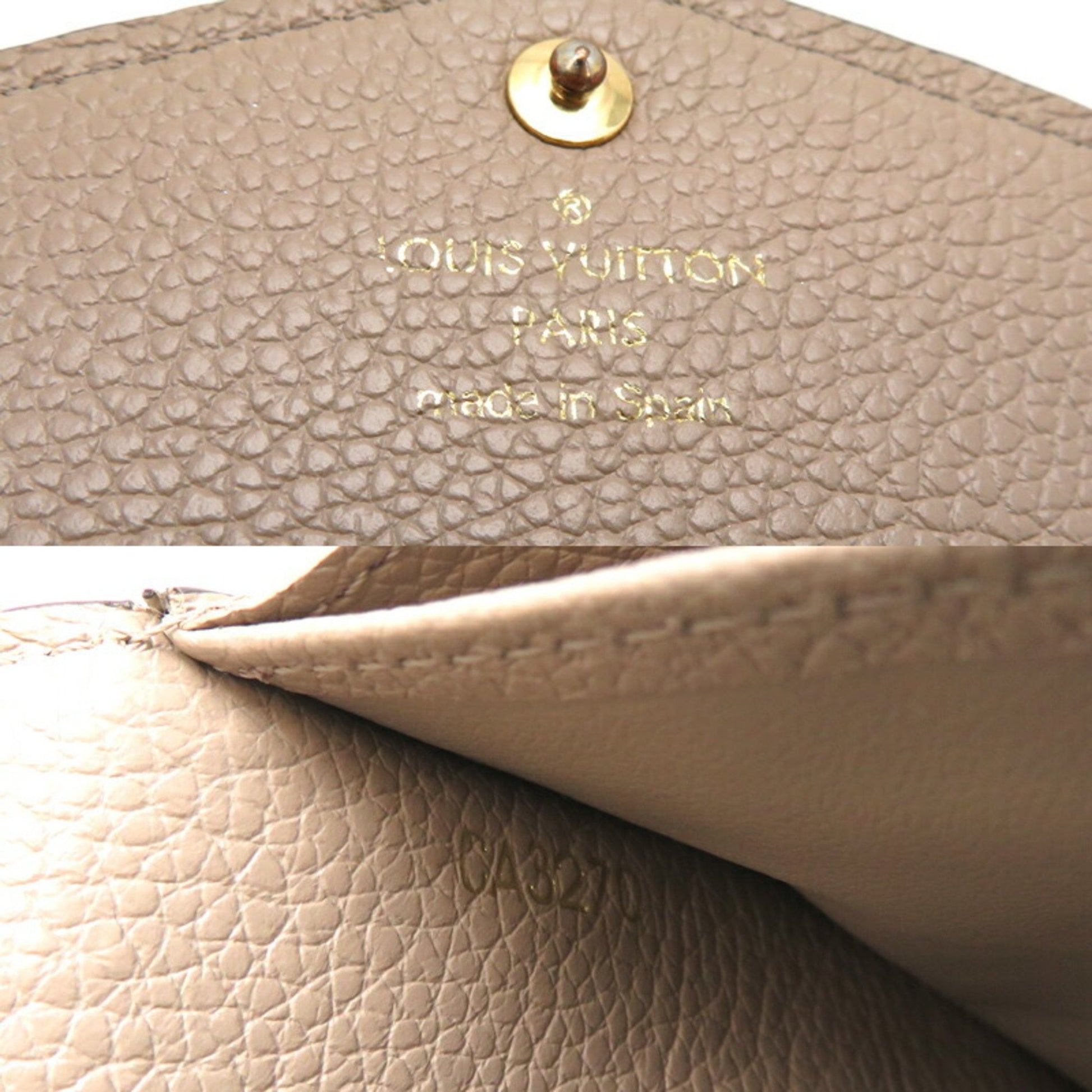 Louis Vuitton Sarah, Beige, Leather, wallet