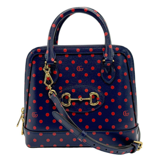 Gucci Horsebit, Navy, Leather, handbag