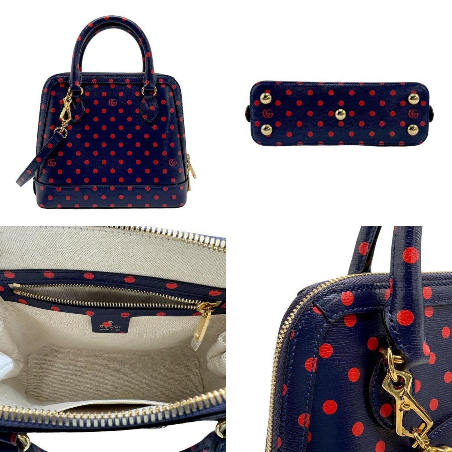 Gucci Horsebit, Navy, Leather, handbag