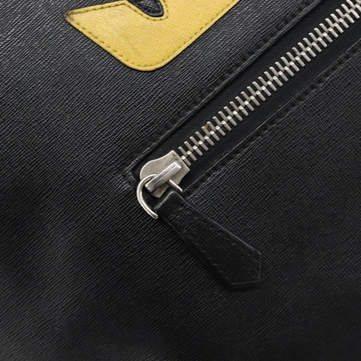 Fendi Monster Roll Leather, Black, Leather, Tote Bag