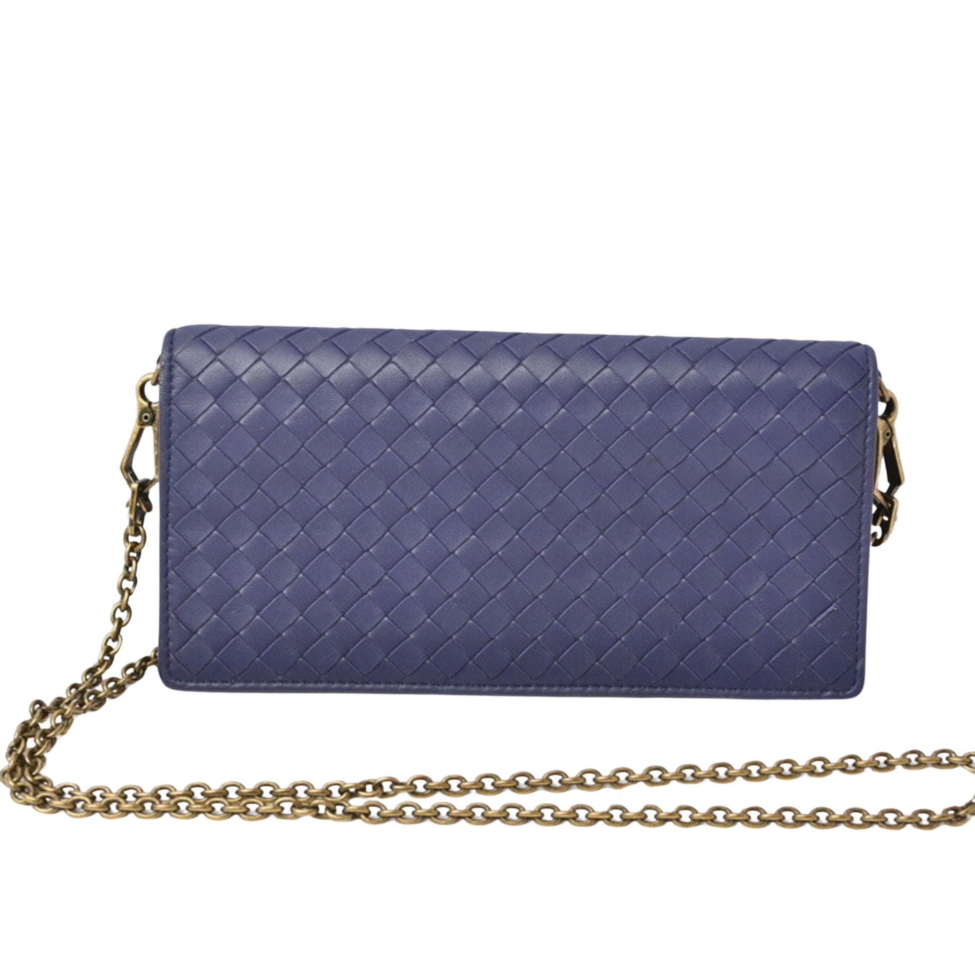 Bottega Veneta Intrecciato, Purple, Leather, clutch