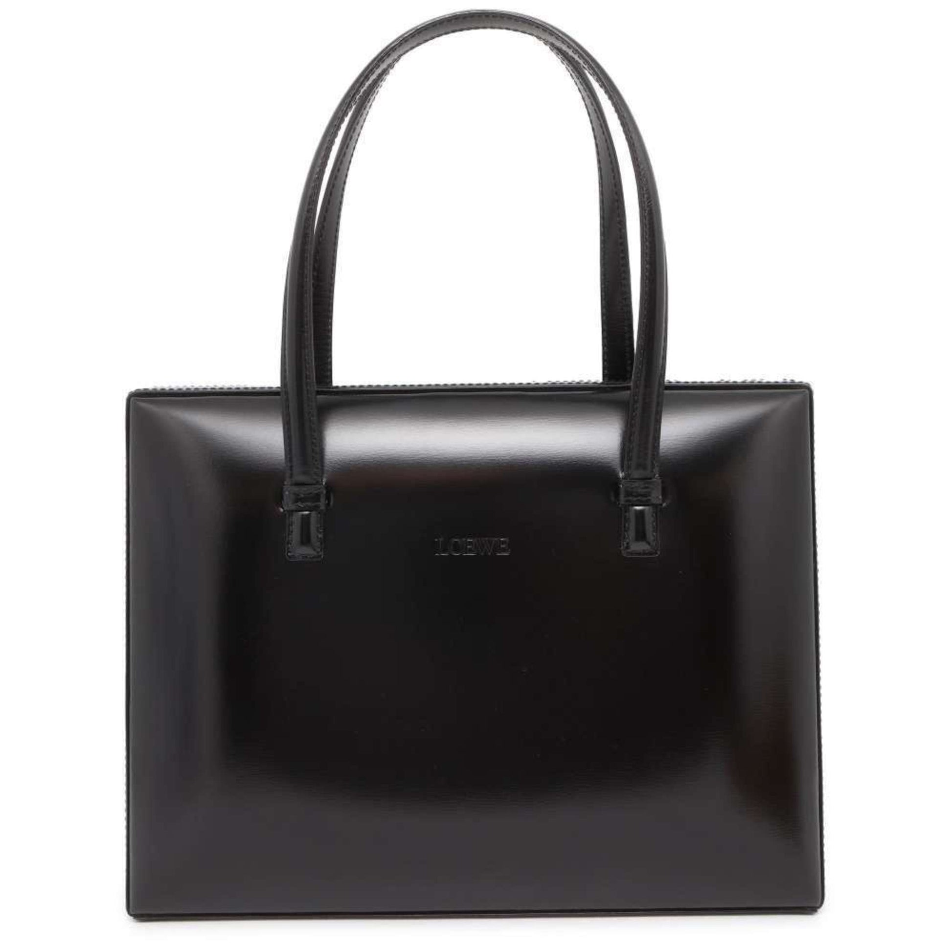 Loewe Postal, Black, Leather, handbag