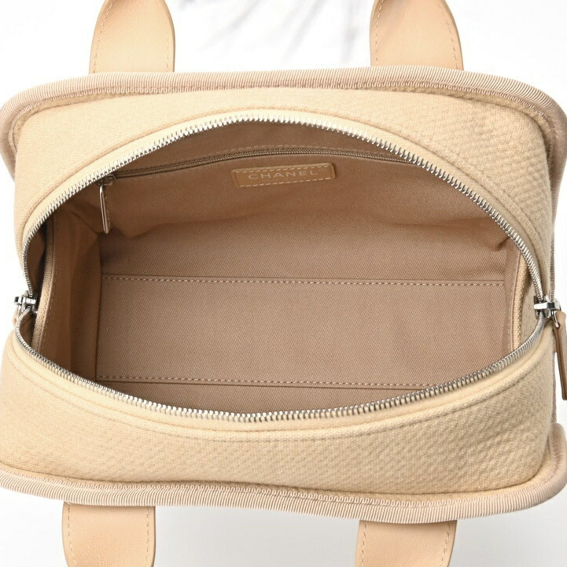 Chanel Deauville, Beige, Canvas, handbag