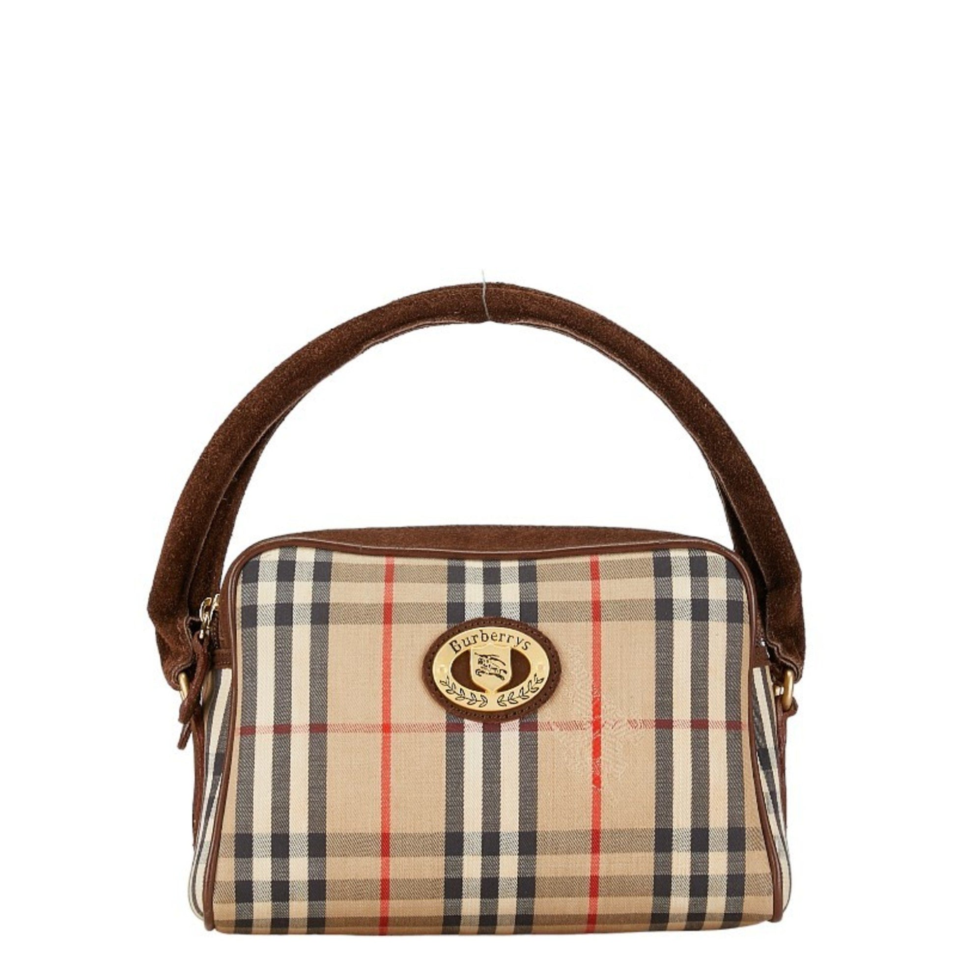 Burberry Nova Check, Brown, Canvas, handbag