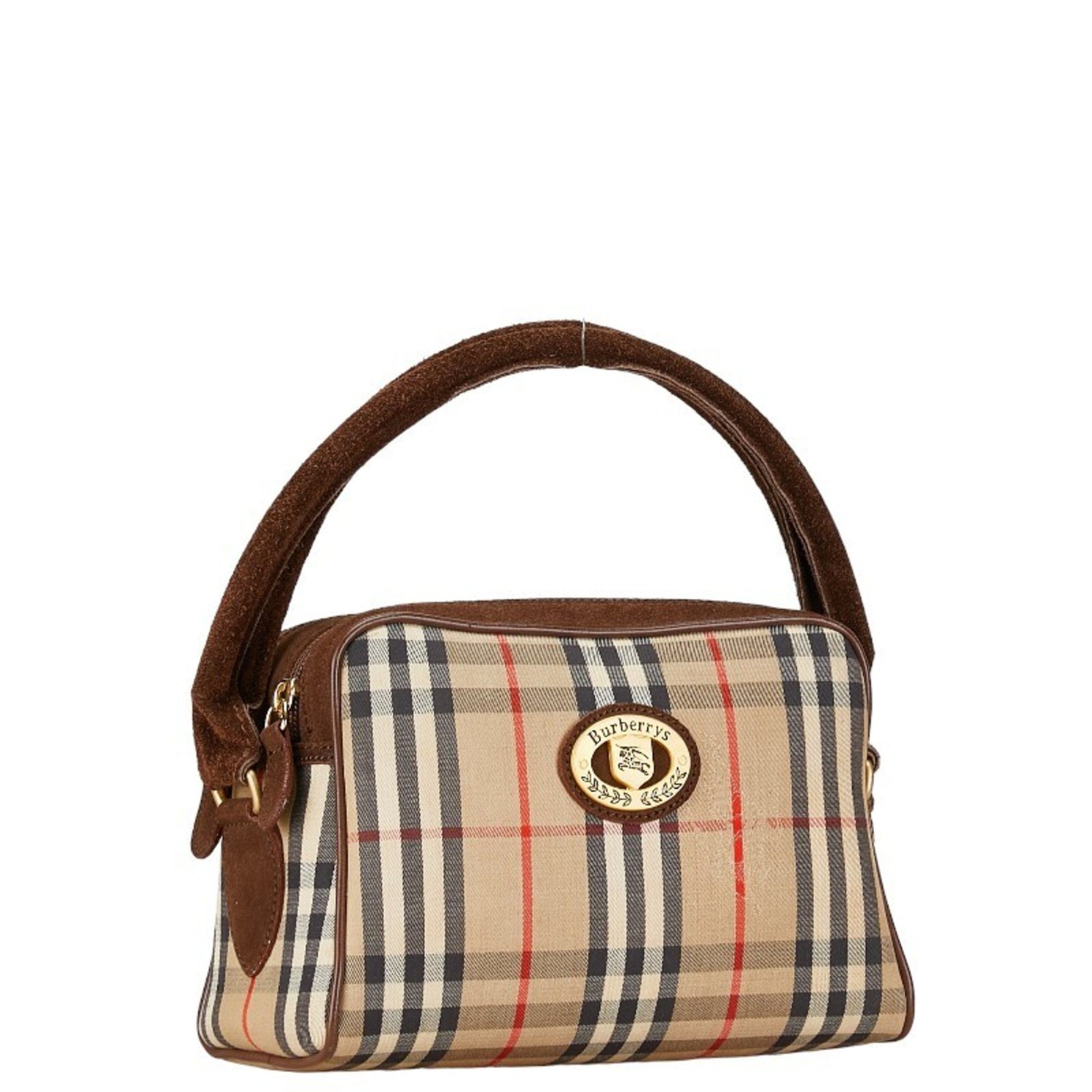 Burberry Nova Check, Brown, Canvas, handbag