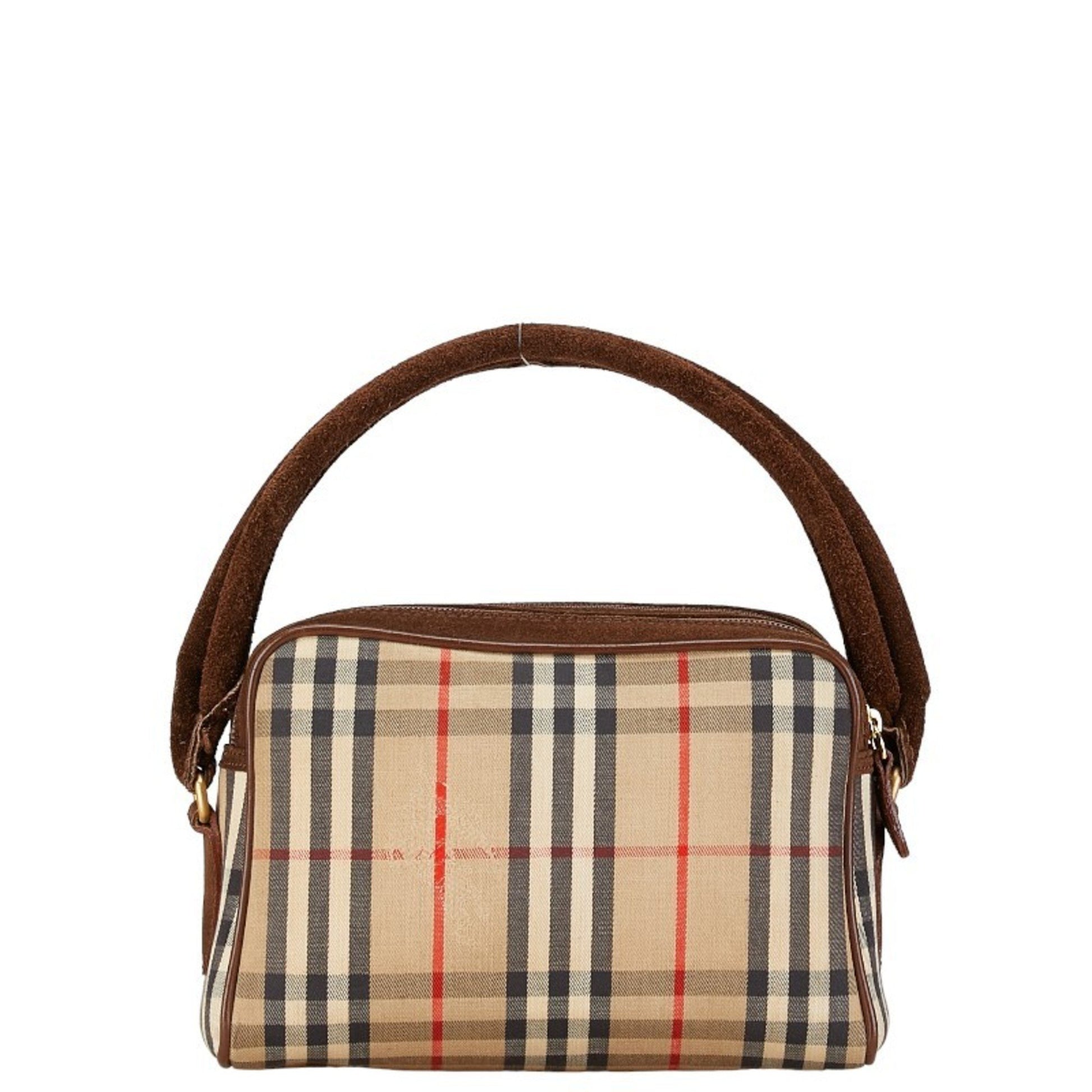 Burberry Nova Check, Brown, Canvas, handbag