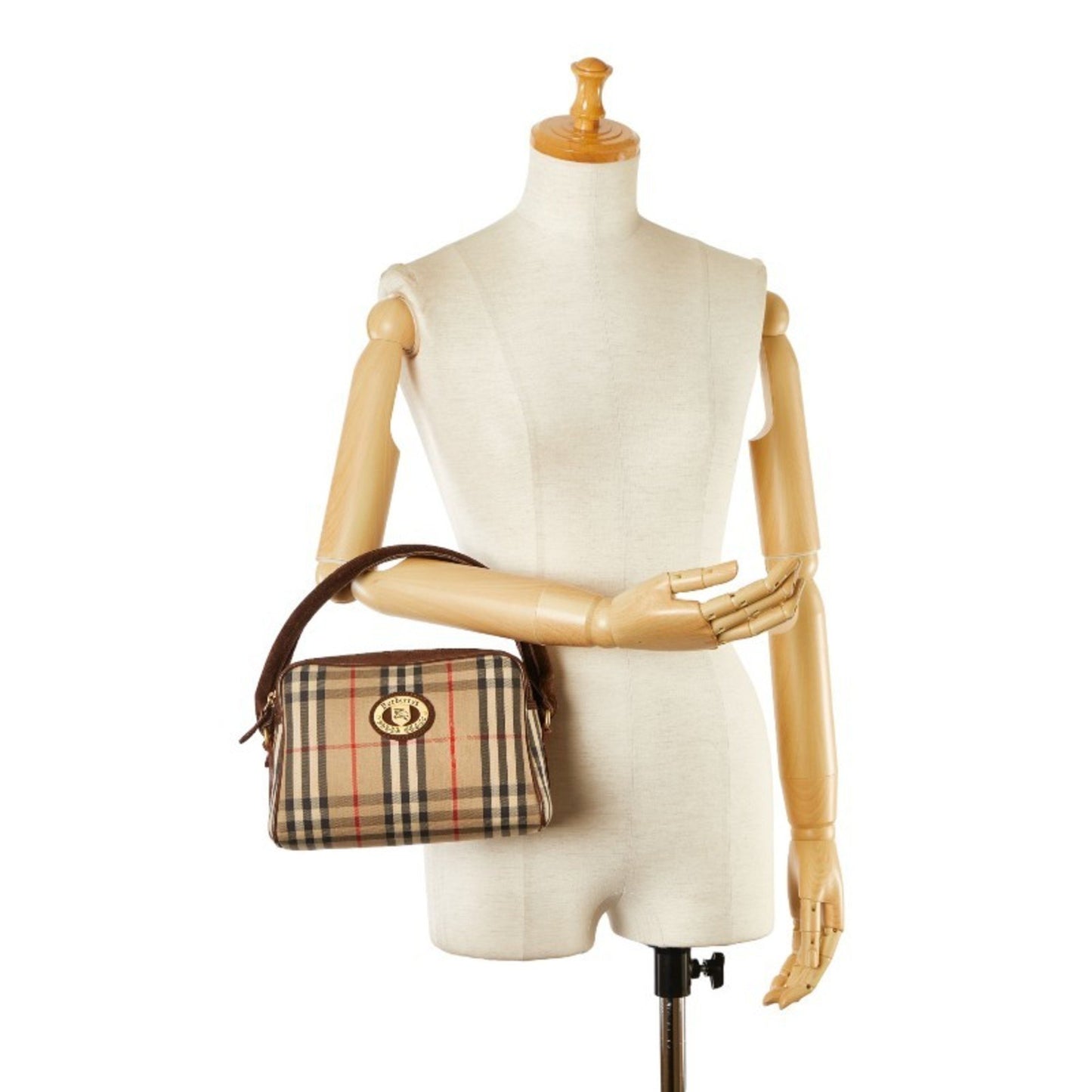 Burberry Nova Check, Brown, Canvas, handbag