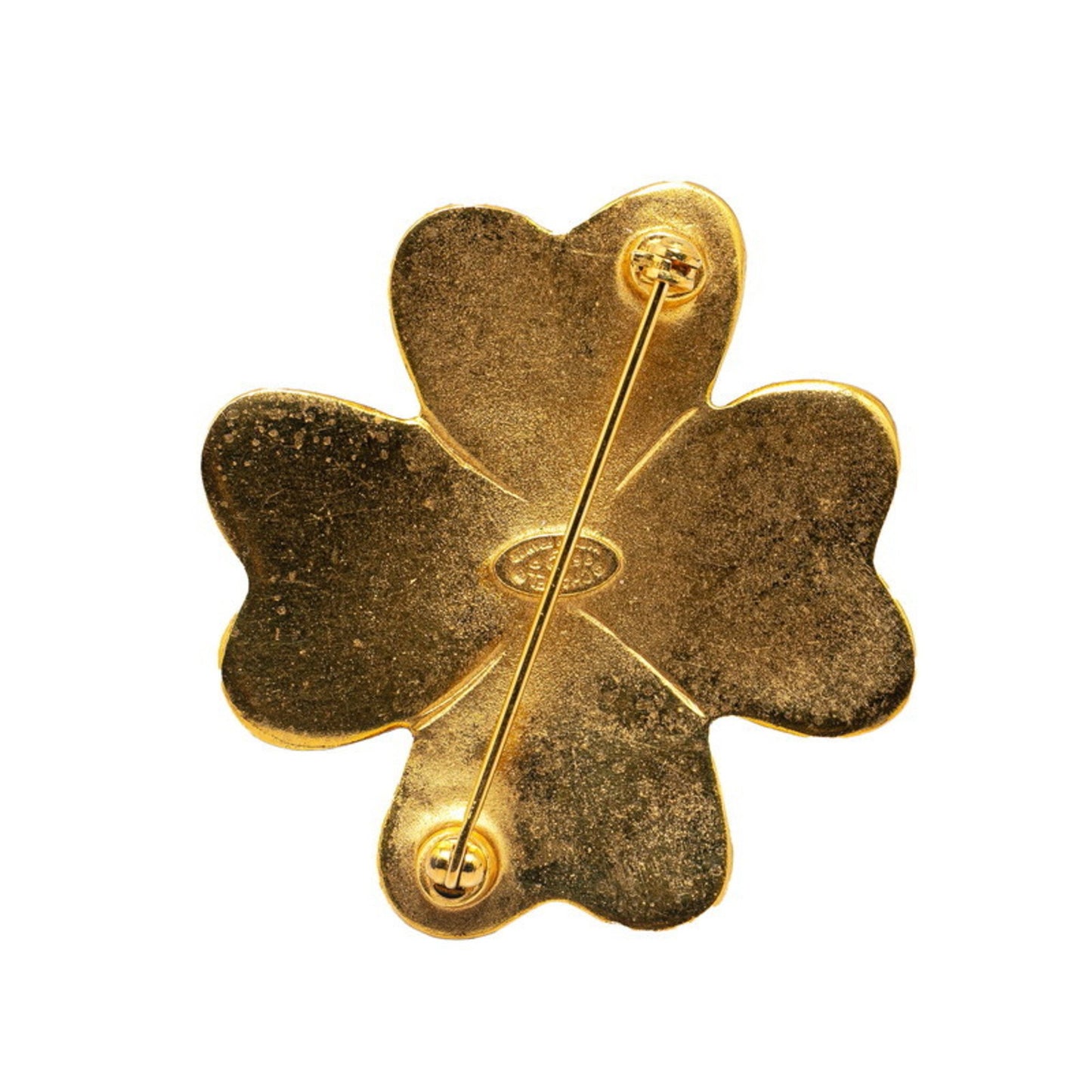 Chanel Clover, Gold, Gold Plated, brooch