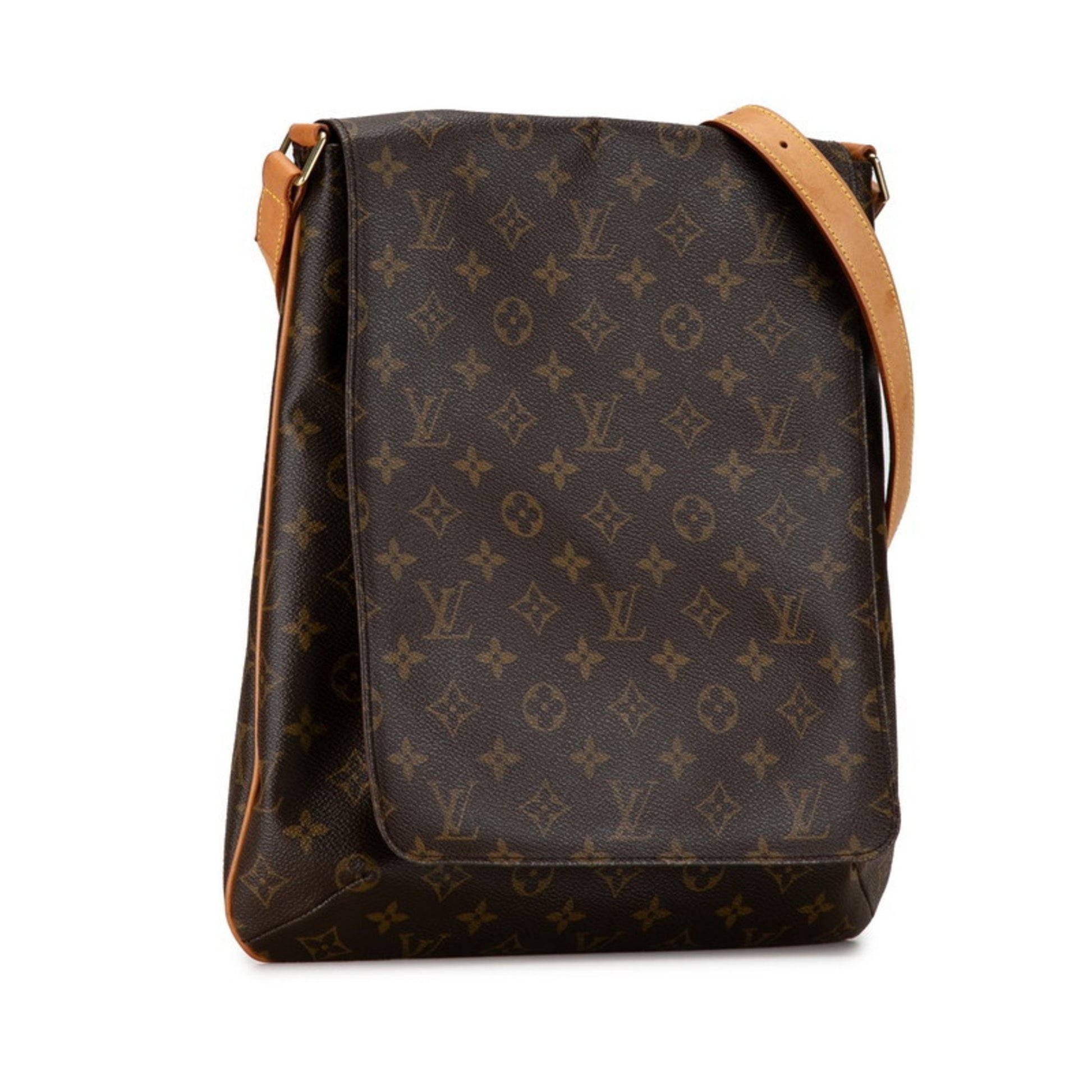 Louis Vuitton Musette Salsa, Brown, Canvas, shoulder