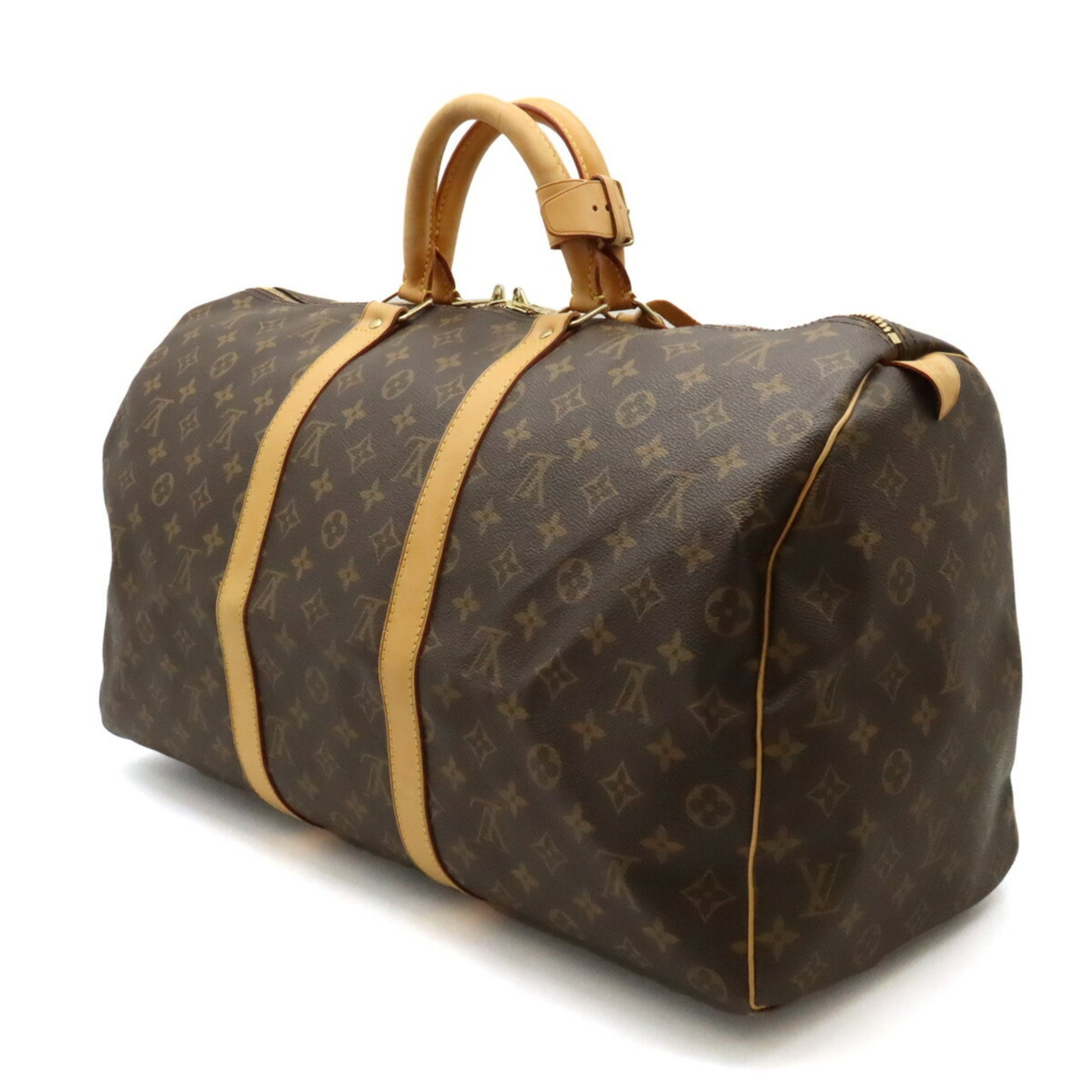 Louis Vuitton Keepall 50, Brown, Canvas, travel