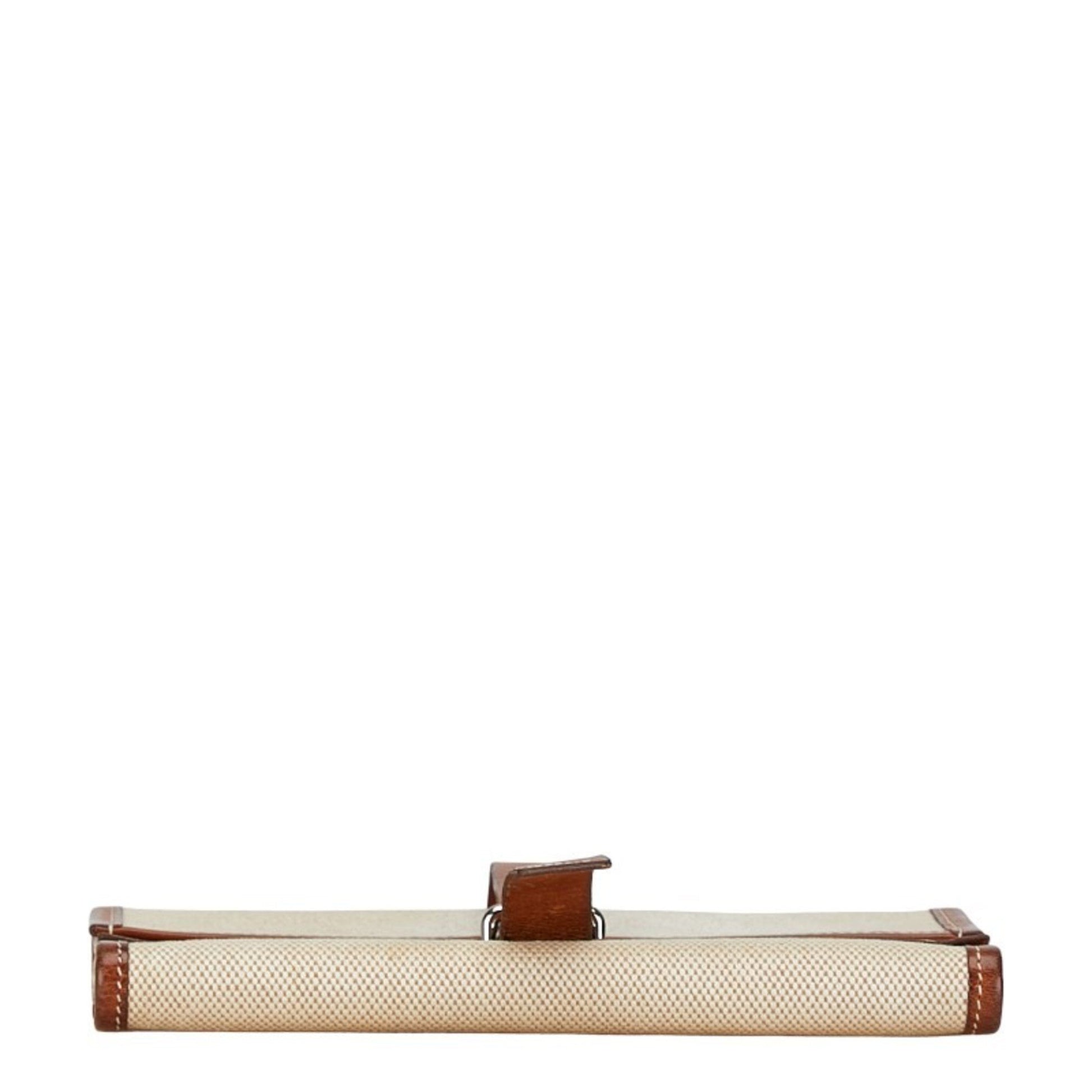 Hermès --, Beige, Canvas, handbag