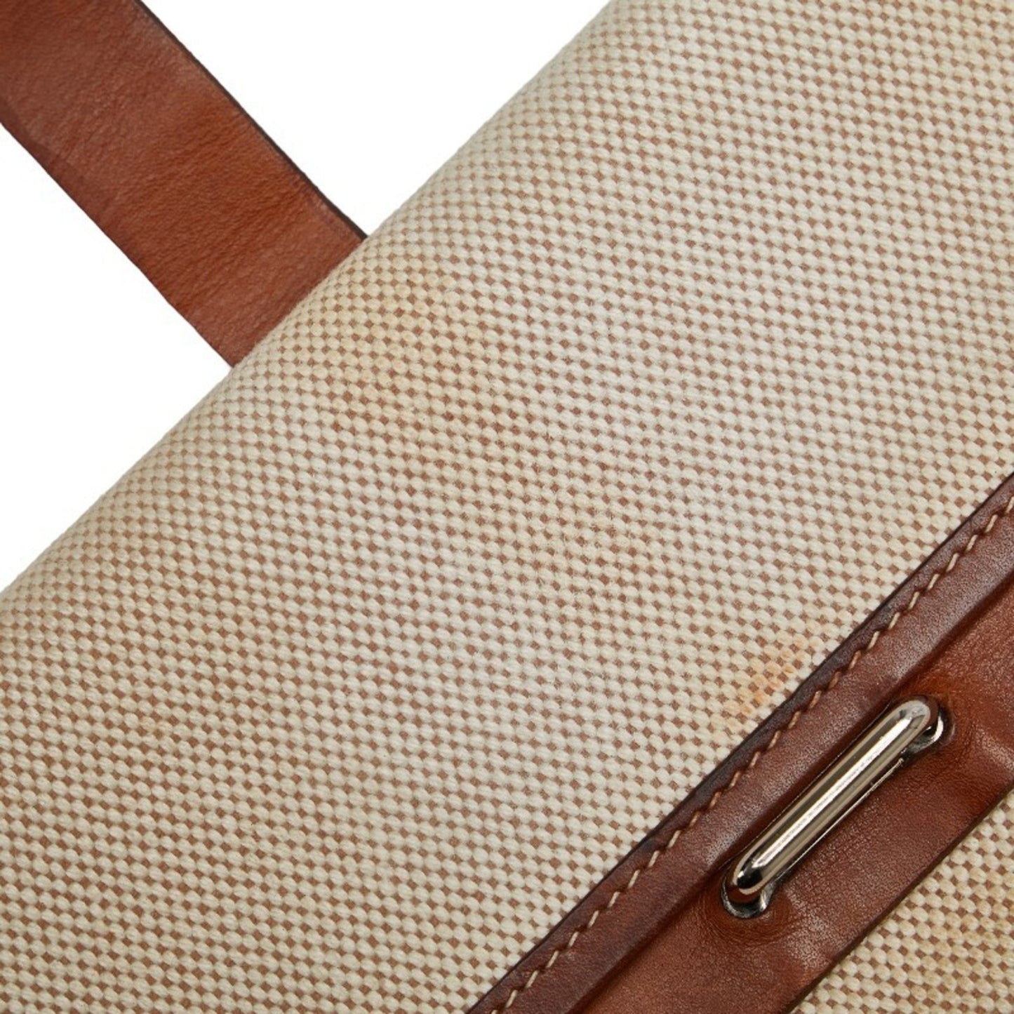 Hermès --, Beige, Canvas, handbag