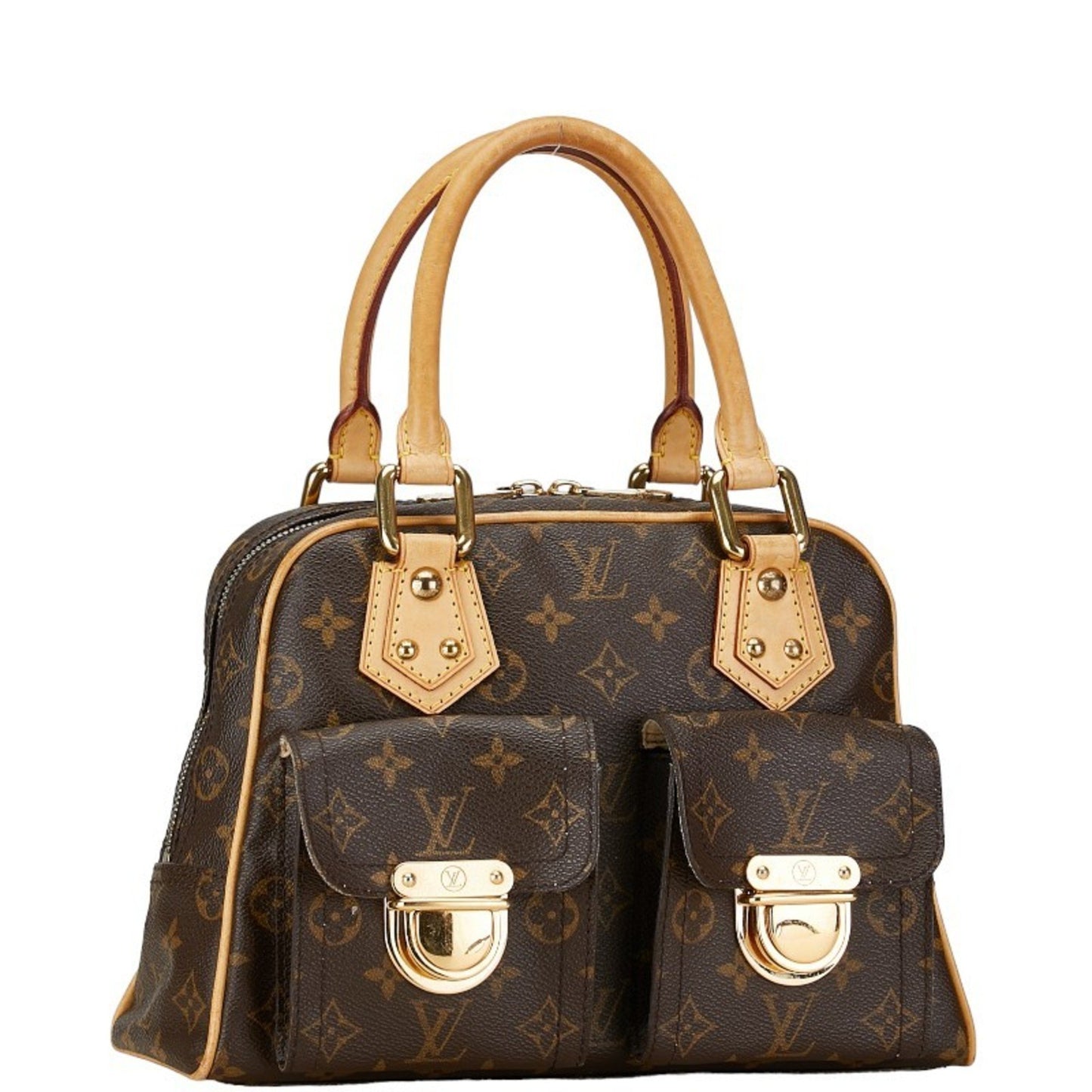 Louis Vuitton Manhattan PM, Brown, Canvas, handbag