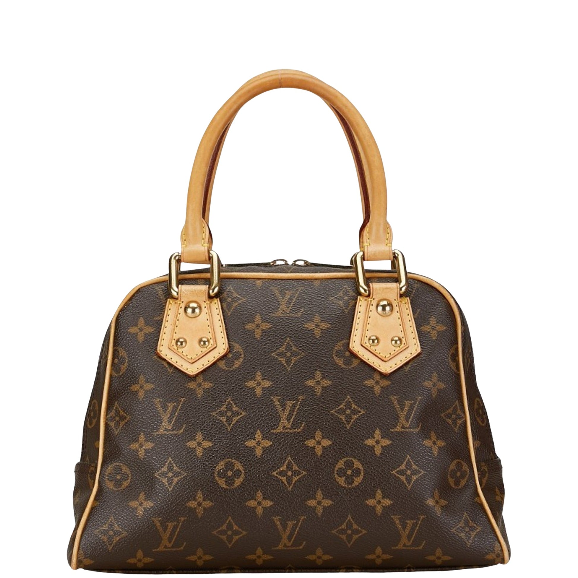 Louis Vuitton Manhattan PM, Brown, Canvas, handbag