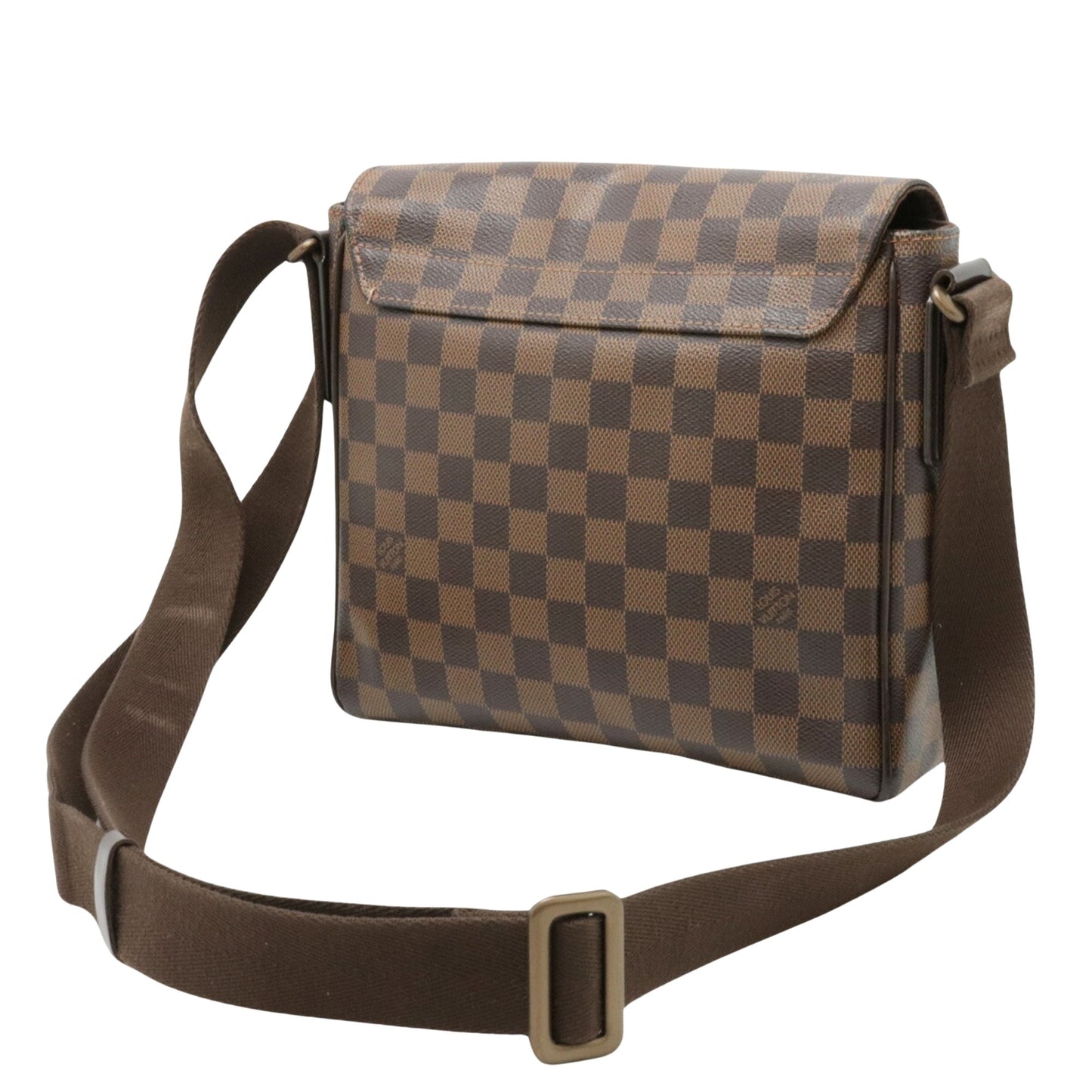 Louis Vuitton District, Brown, Canvas, shoulder