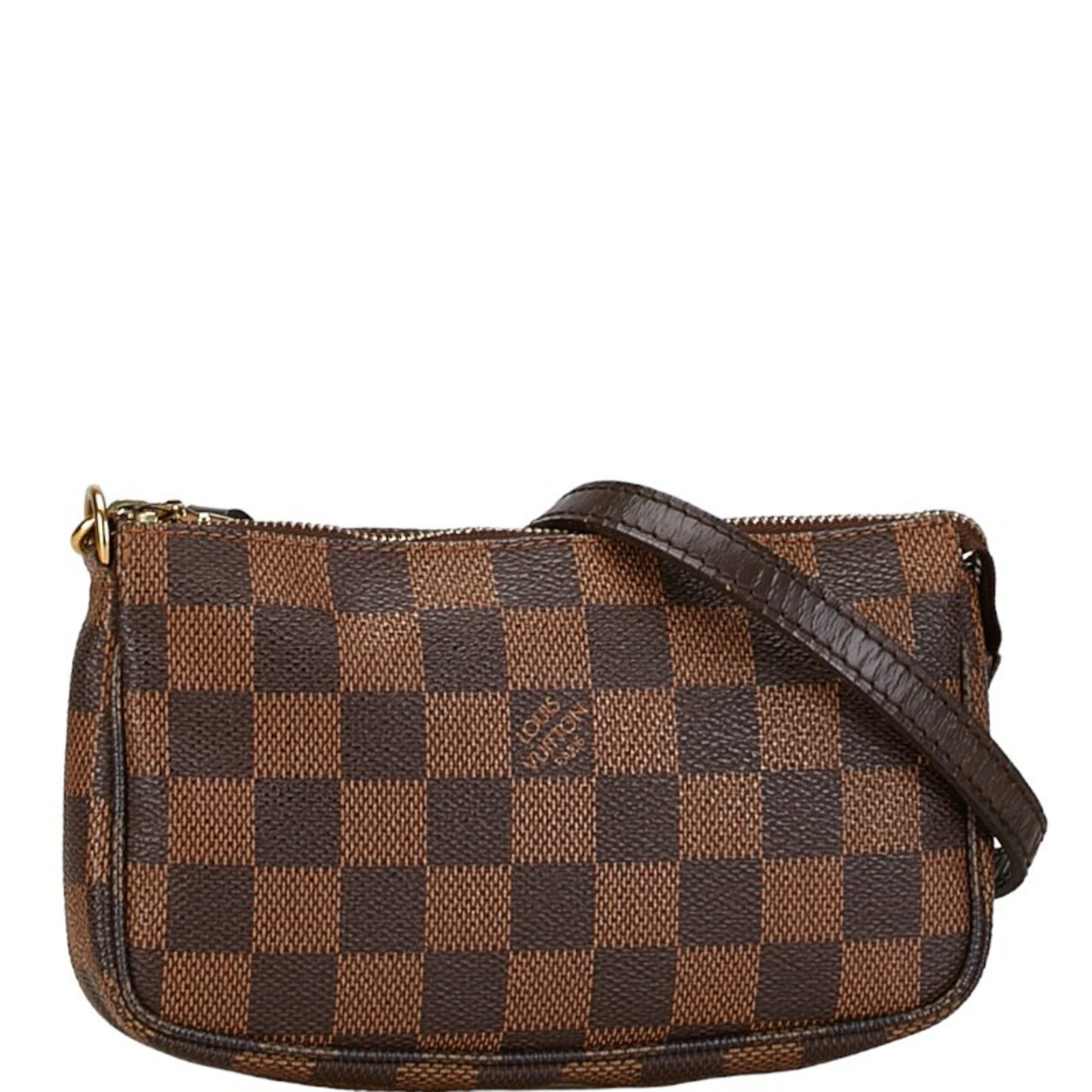 Louis Vuitton Pochette accessoires, Brown, Canvas, clutch