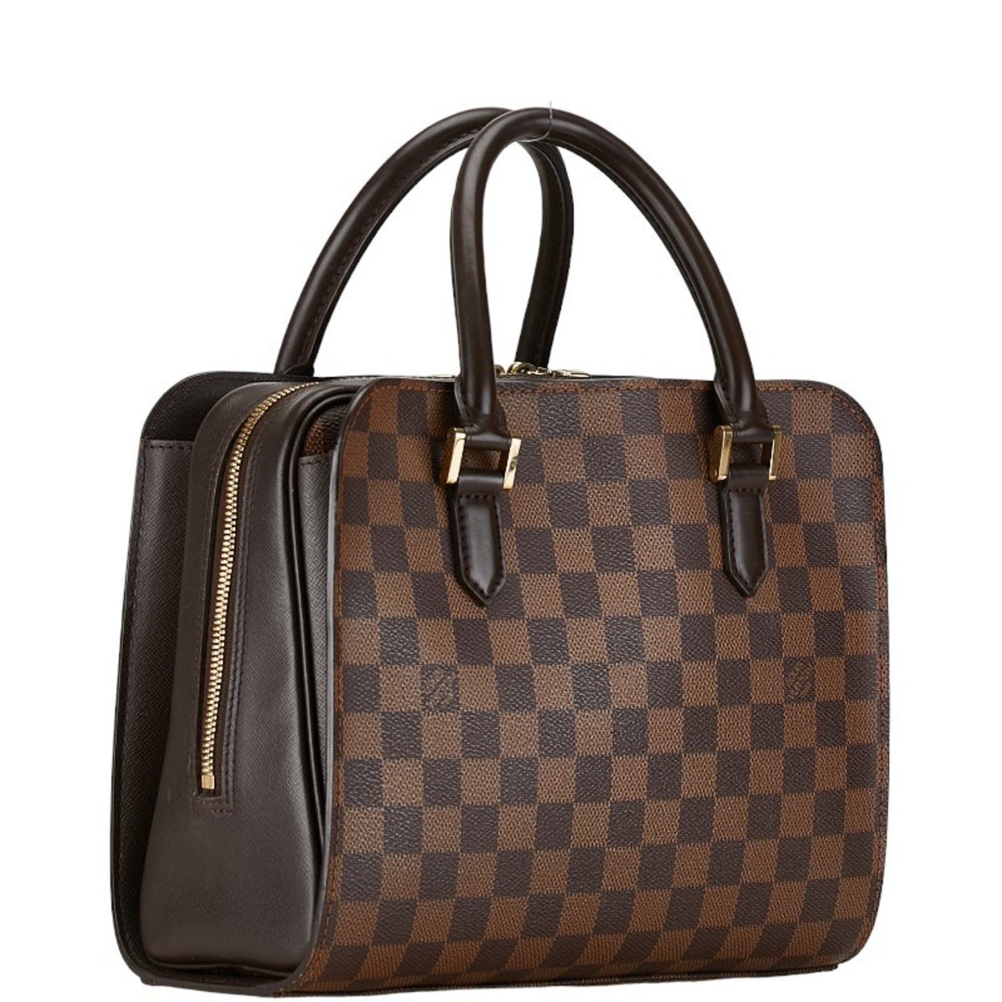 Louis Vuitton Triana, Brown, Canvas, handbag