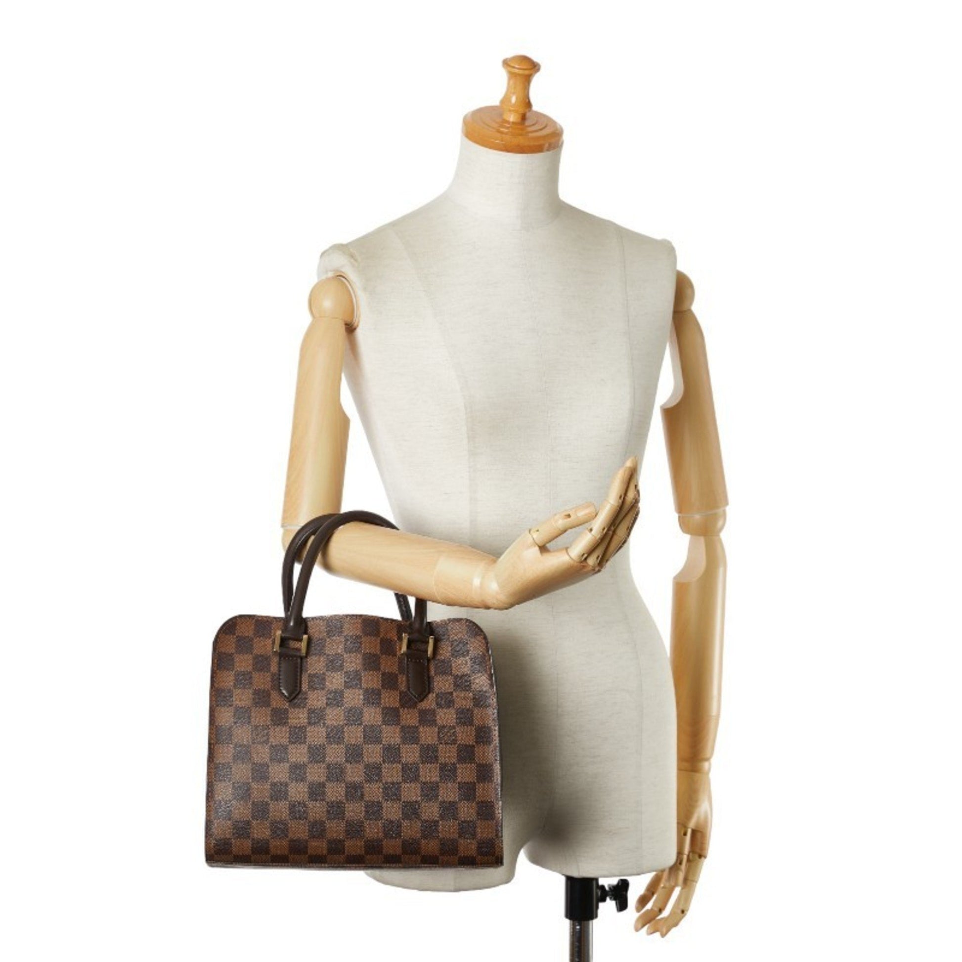 Louis Vuitton Triana, Brown, Canvas, handbag