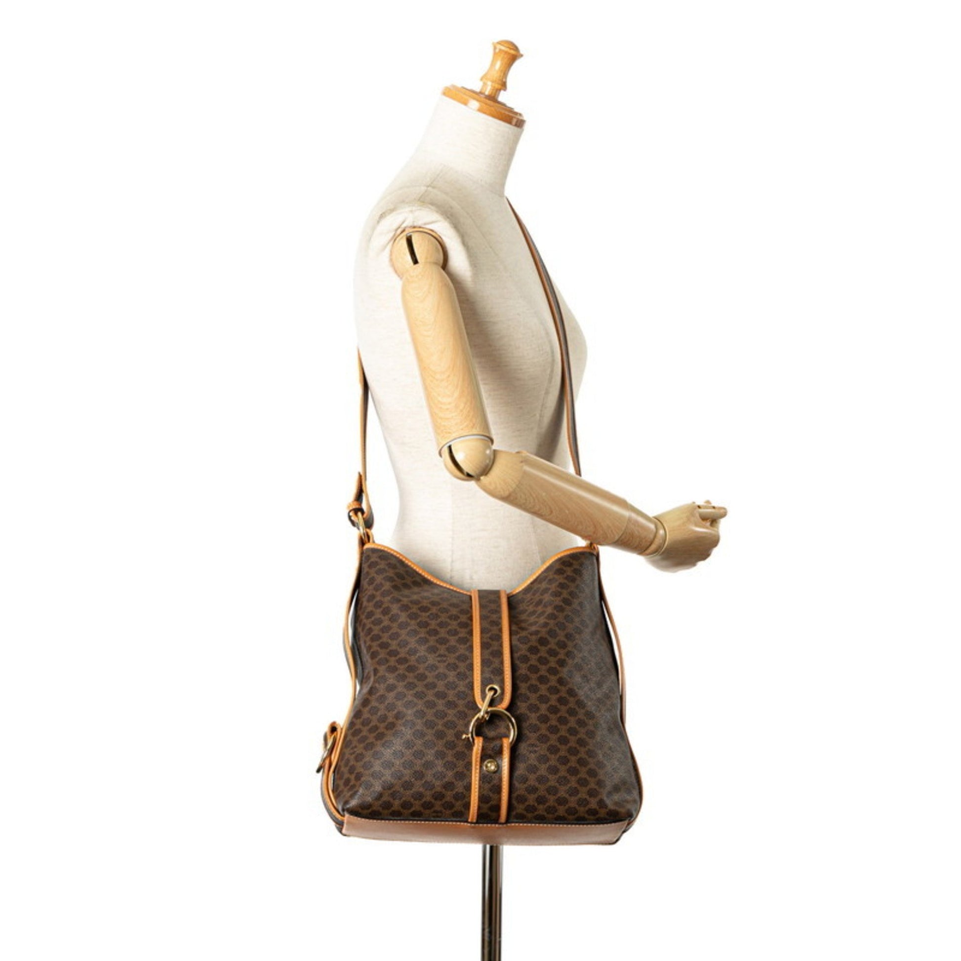 Céline Macadam, Brown, Canvas, tote