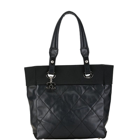 Chanel Biarritz, Black, Canvas, tote
