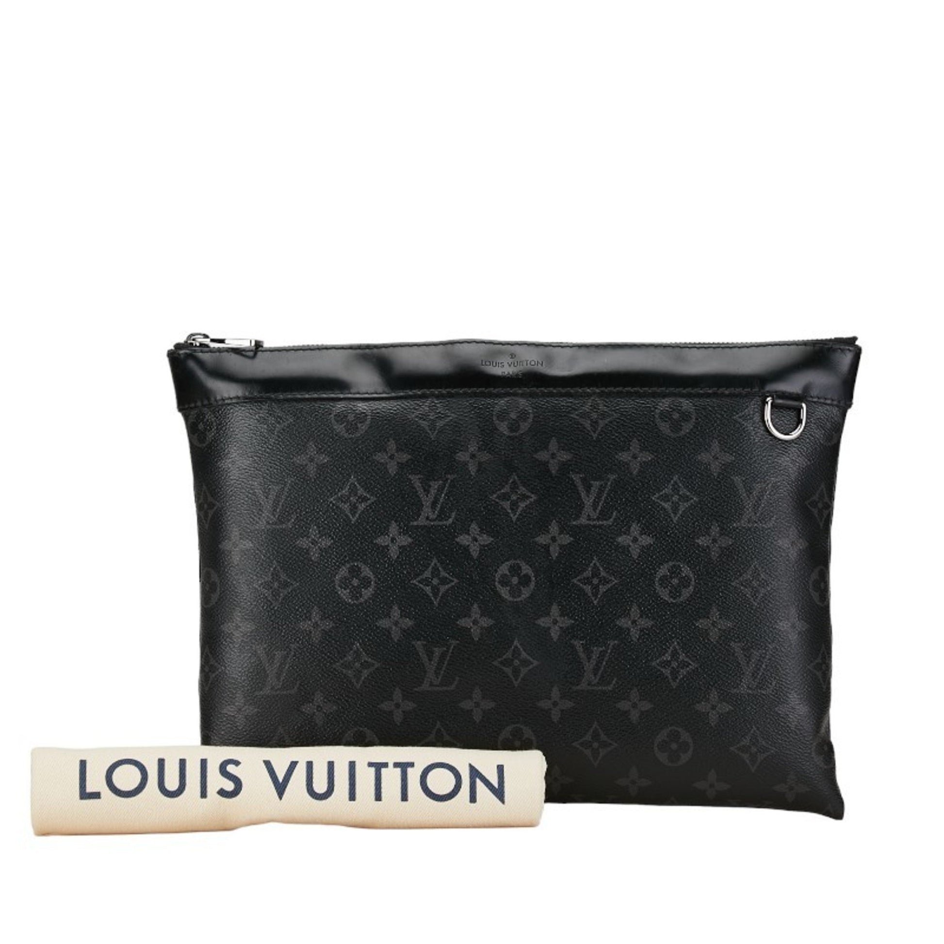 Louis Vuitton Discovery, Black, Canvas, clutch