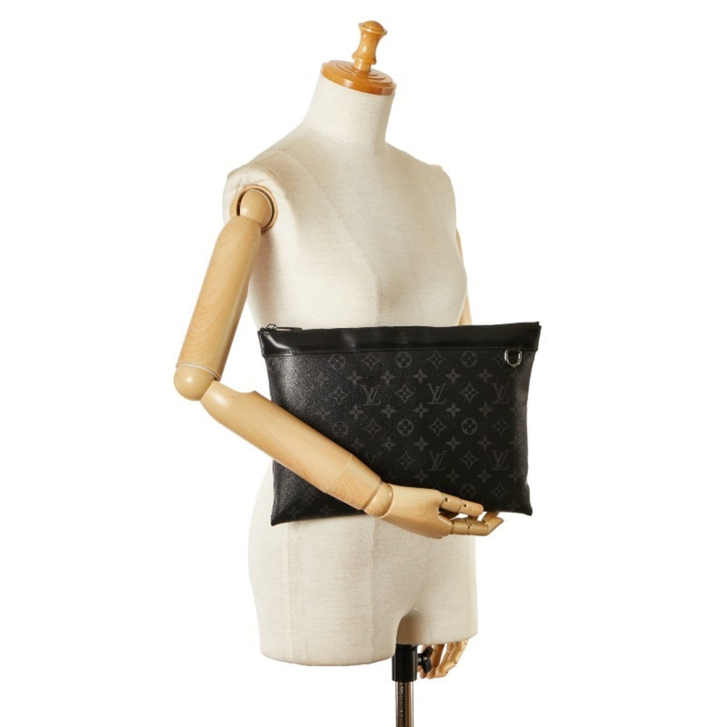 Louis Vuitton Discovery, Black, Canvas, clutch