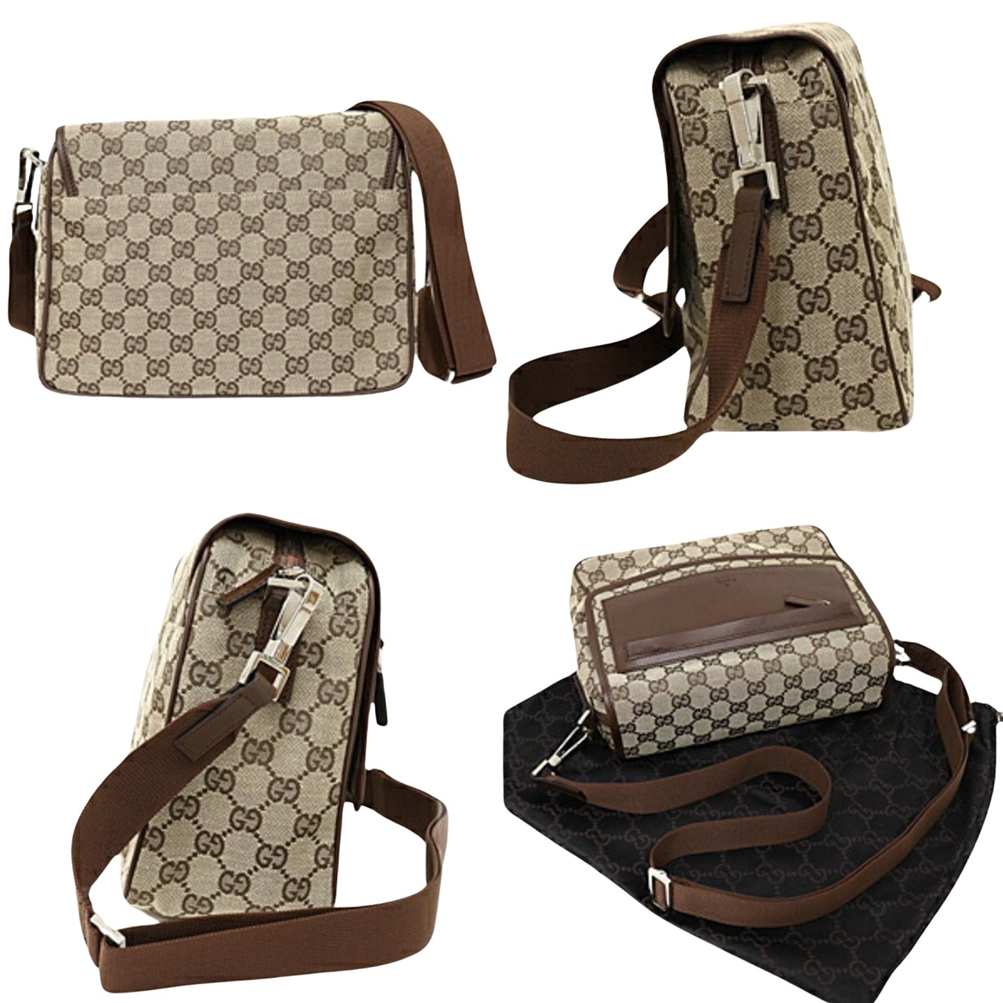 Gucci GG canvas, Beige, Canvas, shoulder