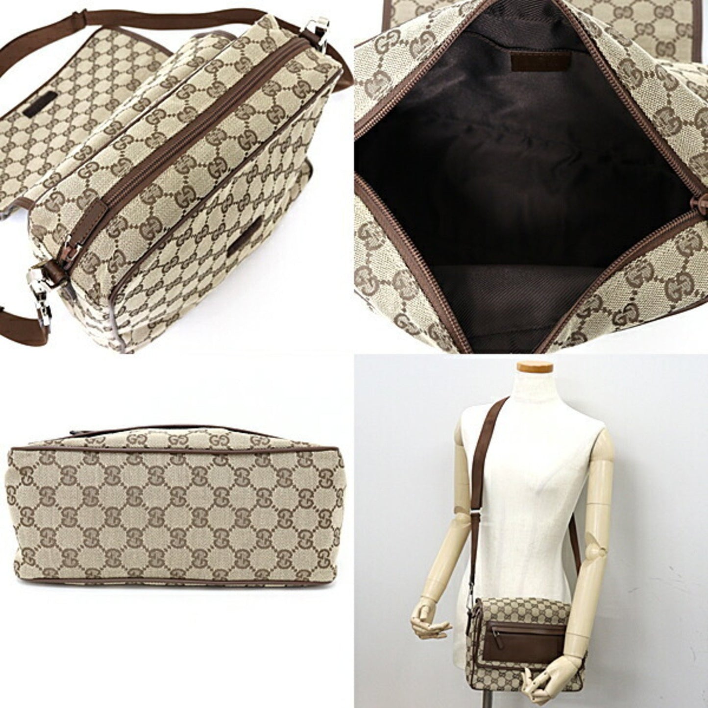 Gucci GG canvas, Beige, Canvas, shoulder