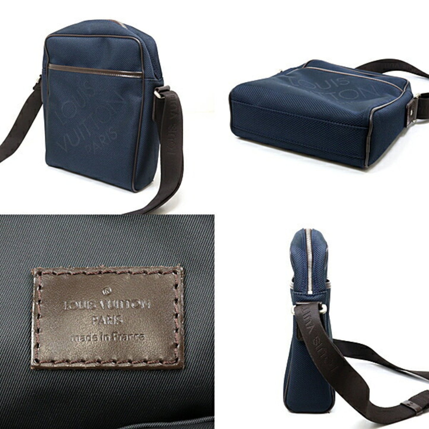 Louis Vuitton Citadine, Navy, Canvas, shoulder