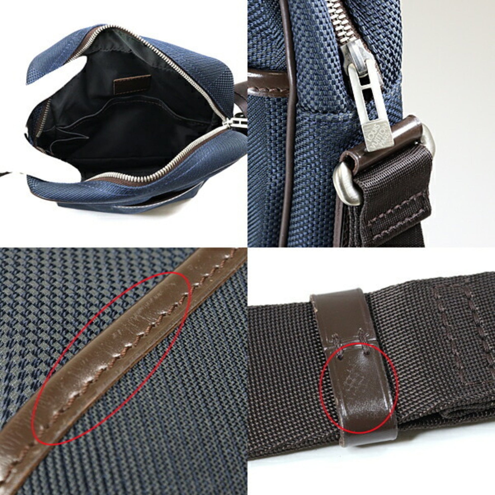 Louis Vuitton Citadine, Navy, Canvas, shoulder