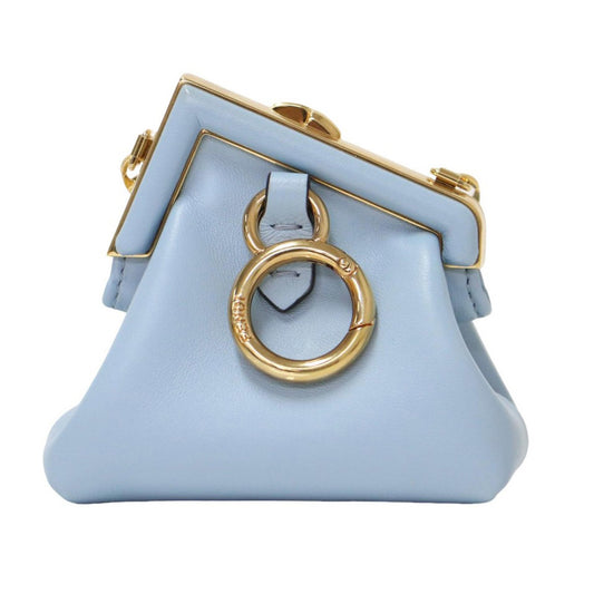 Fendi First, Blue, Leather, clutch
