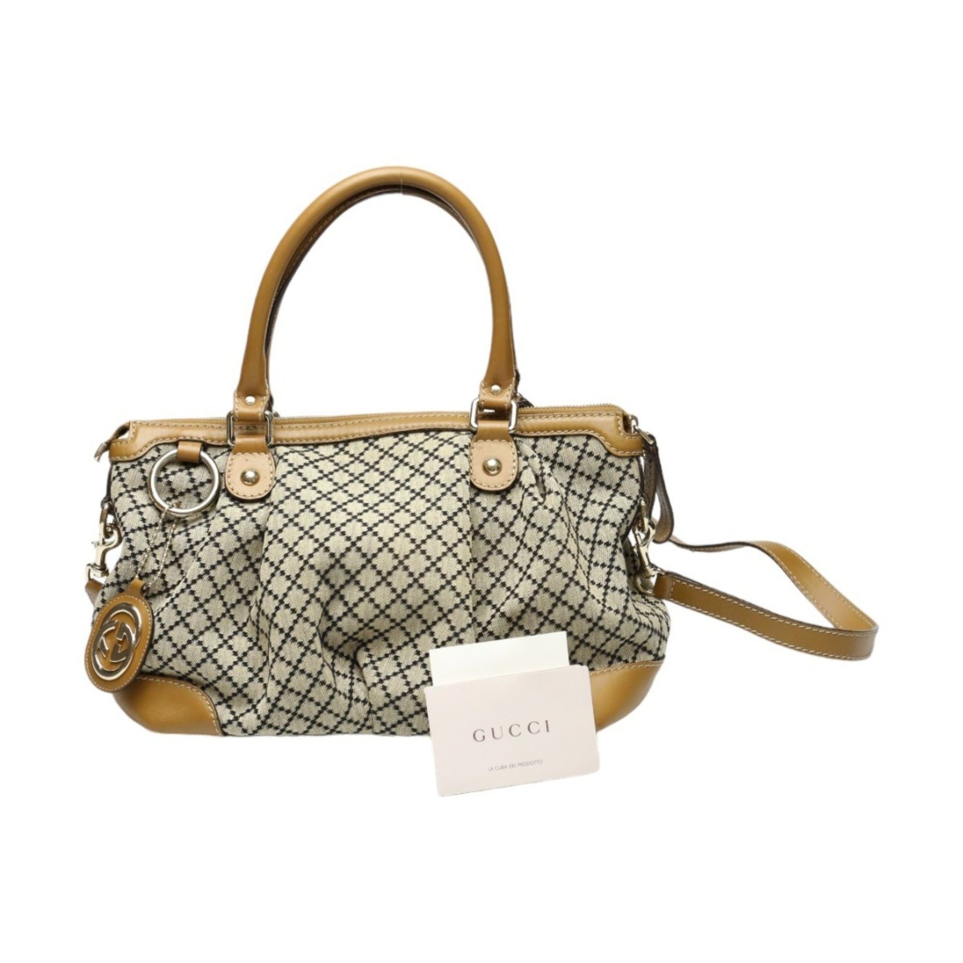 Gucci Sukey, Beige, Canvas, tote