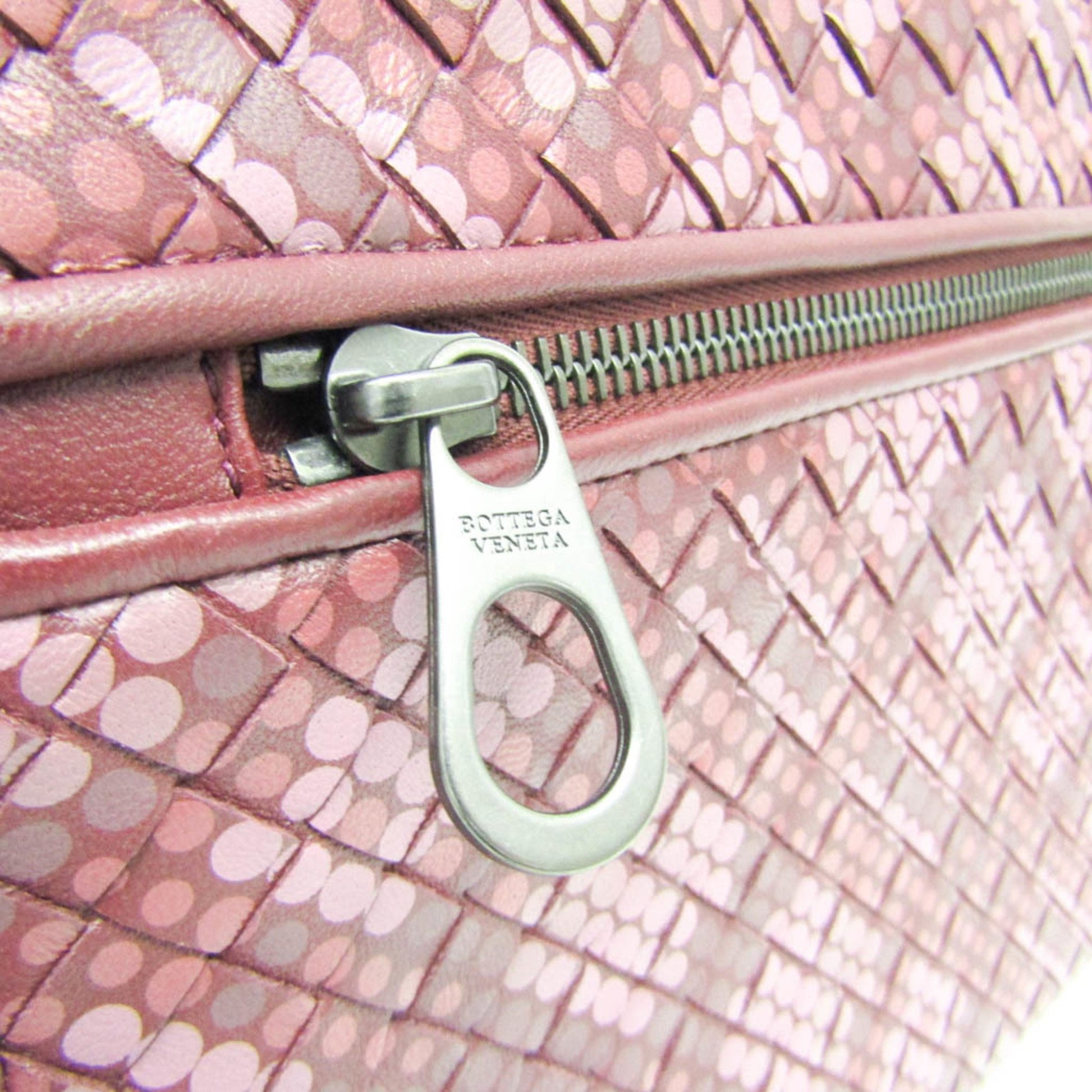 Bottega Veneta Intrecciato, Burgundy, Leather, clutch