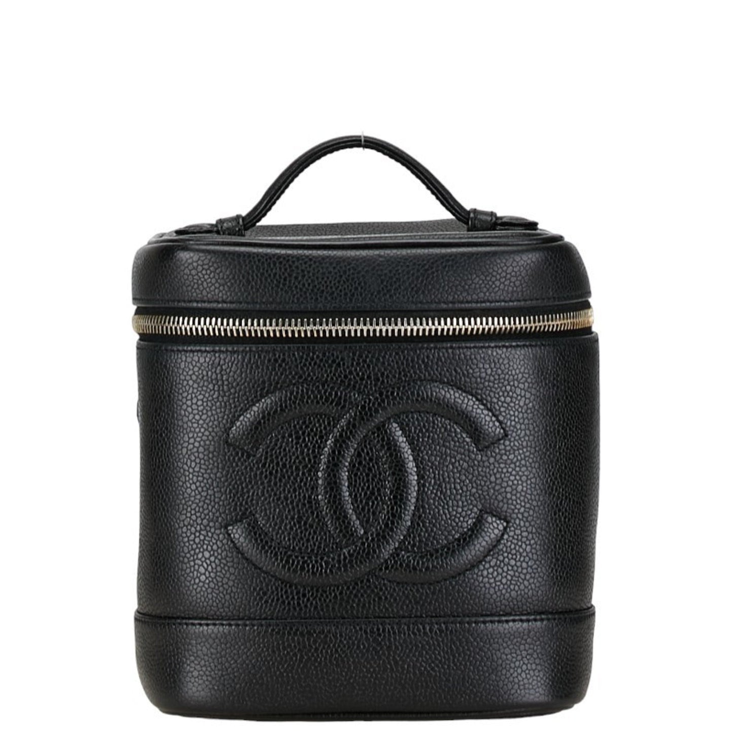Chanel Vanity, Black, Leather, handbag