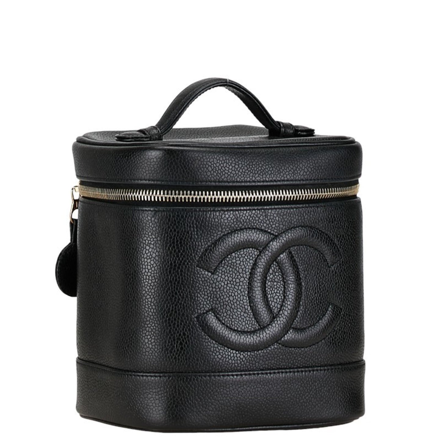 Chanel Vanity, Black, Leather, handbag