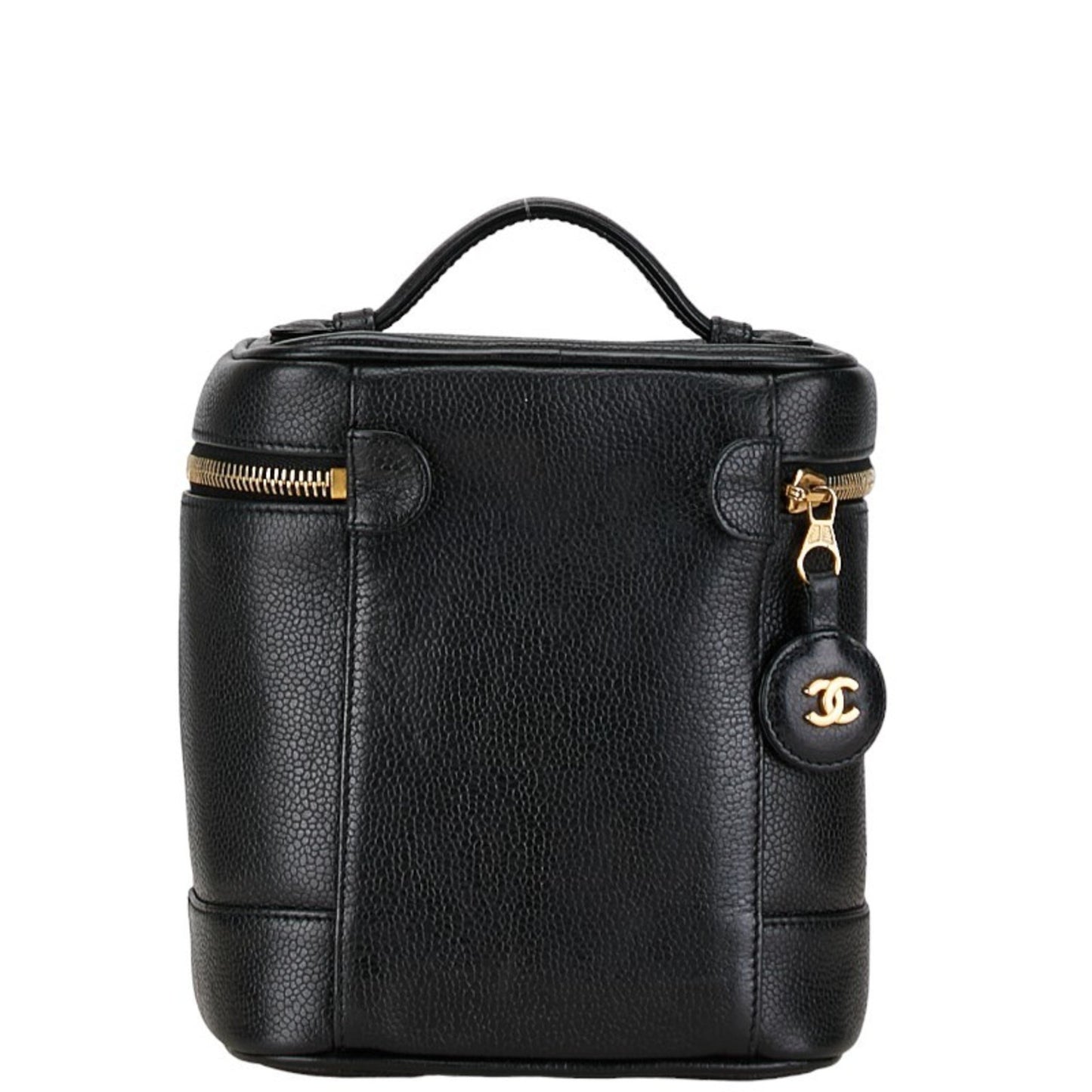 Chanel Vanity, Black, Leather, handbag