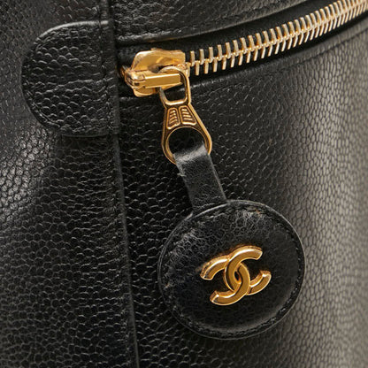 Chanel Vanity, Black, Leather, handbag