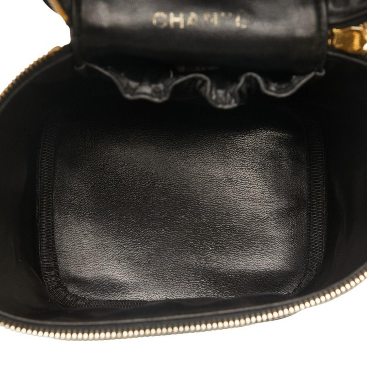 Chanel Vanity, Black, Leather, handbag
