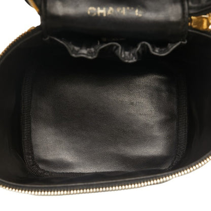 Chanel Vanity, Black, Leather, handbag